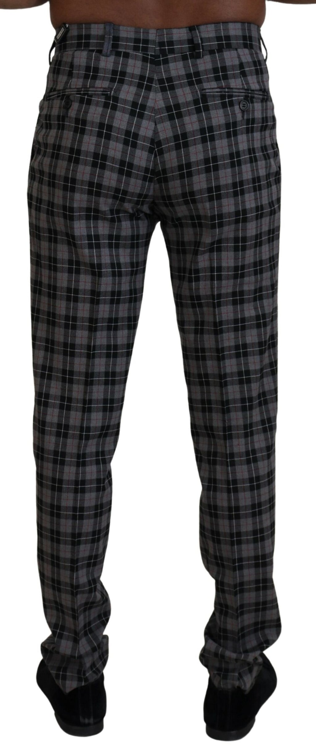 BENCIVENGA - Pantalon chino élégant à carreaux gris pour homme