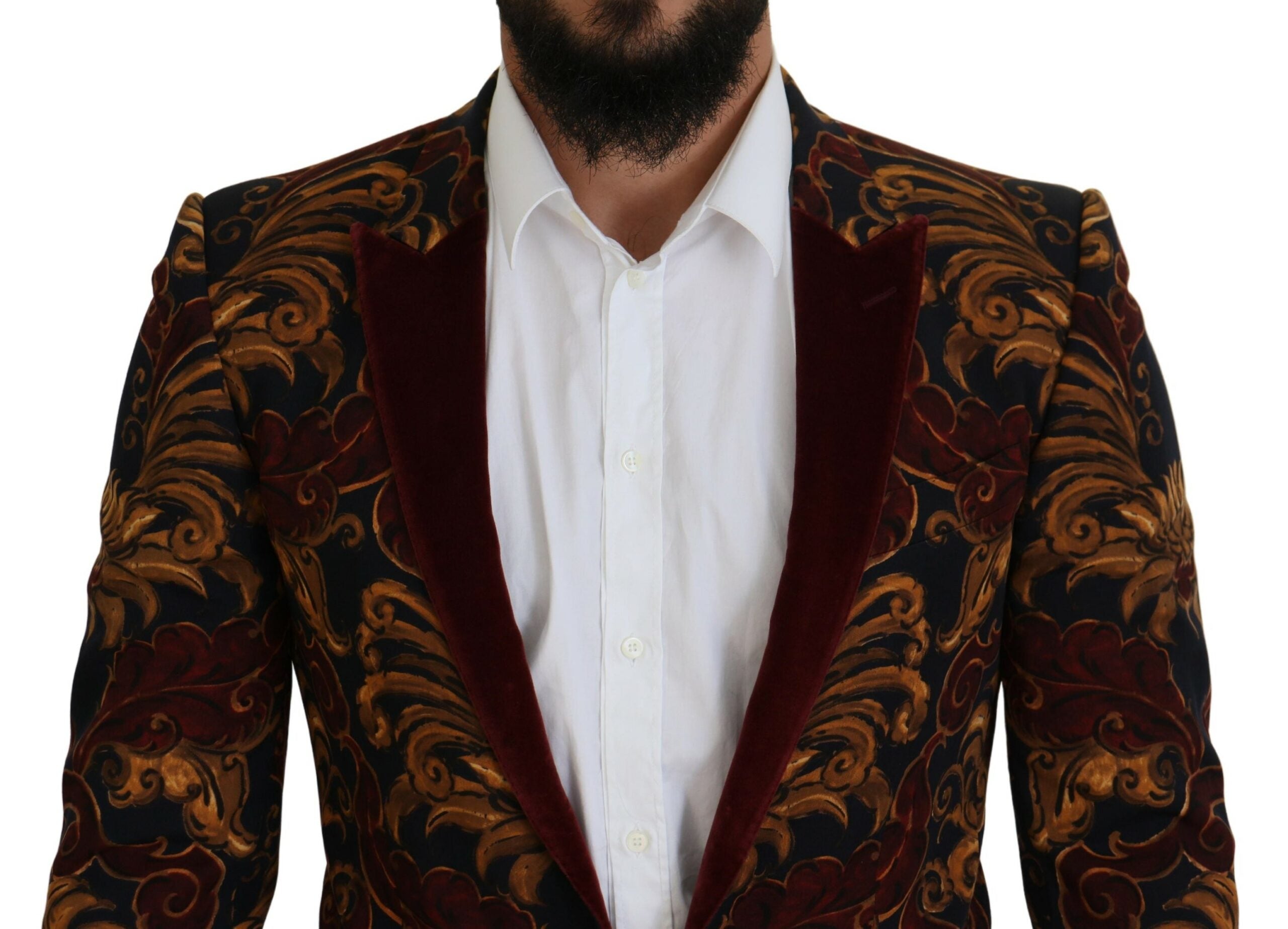 Blazer élégant en laine mélangée multicolore Dolce &amp; Gabbana