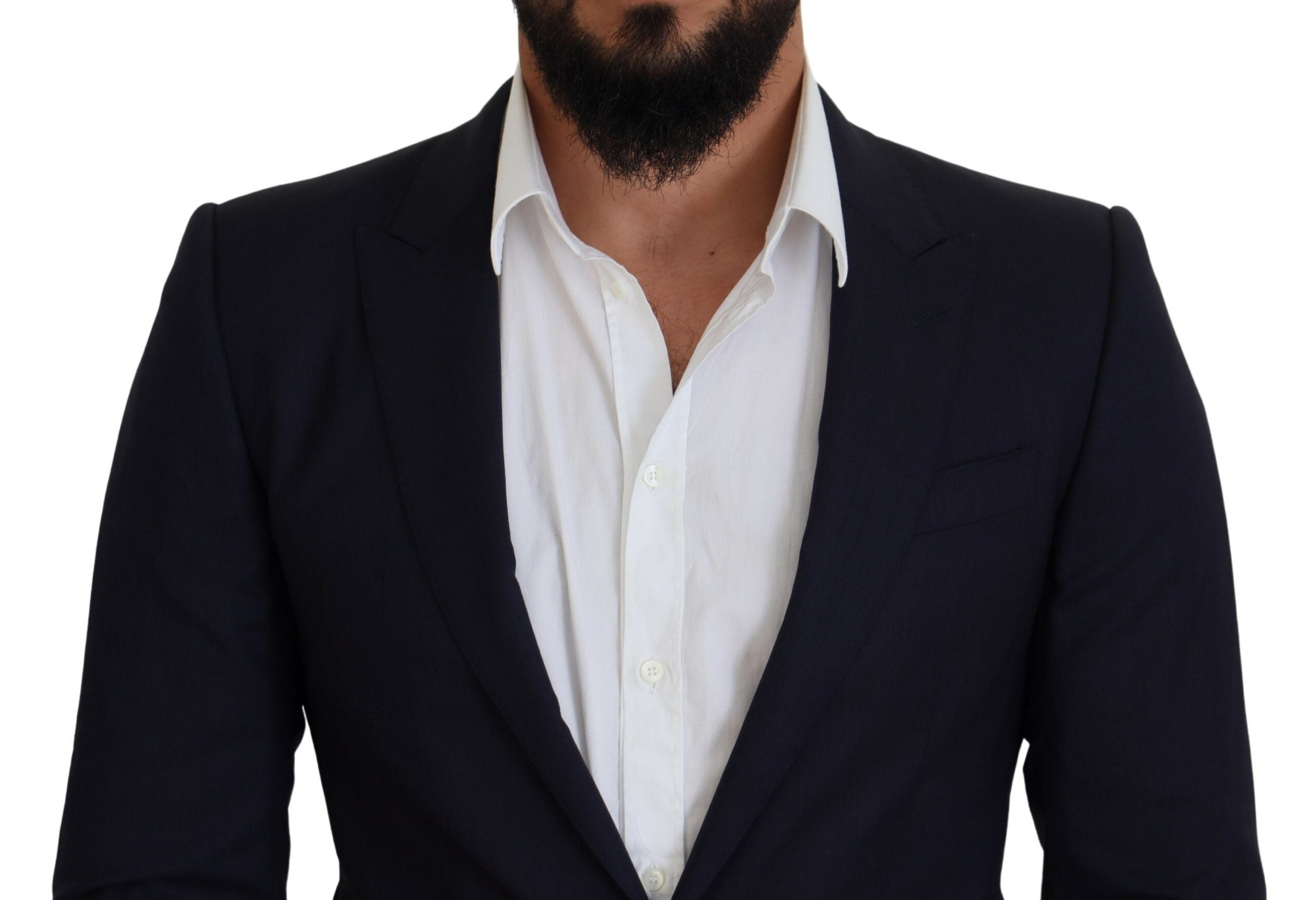 Dolce &amp; Gabbana Élégant blazer bleu en laine et soie