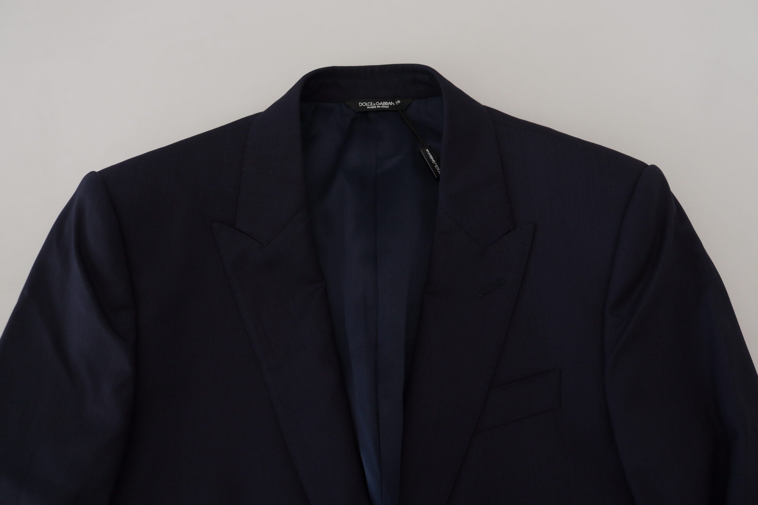 Dolce &amp; Gabbana Élégant blazer bleu en laine et soie