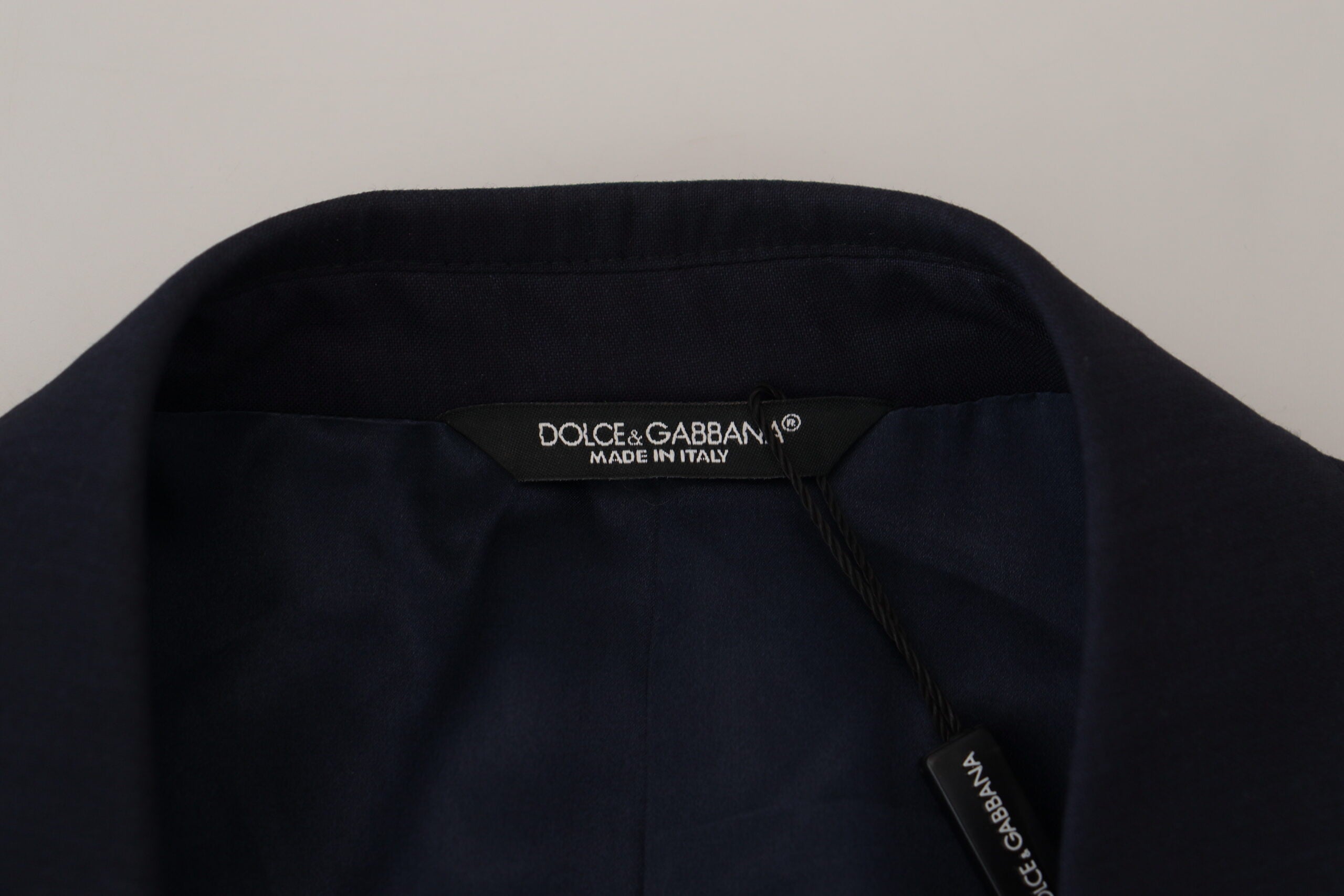 Dolce &amp; Gabbana Élégant blazer bleu en laine et soie