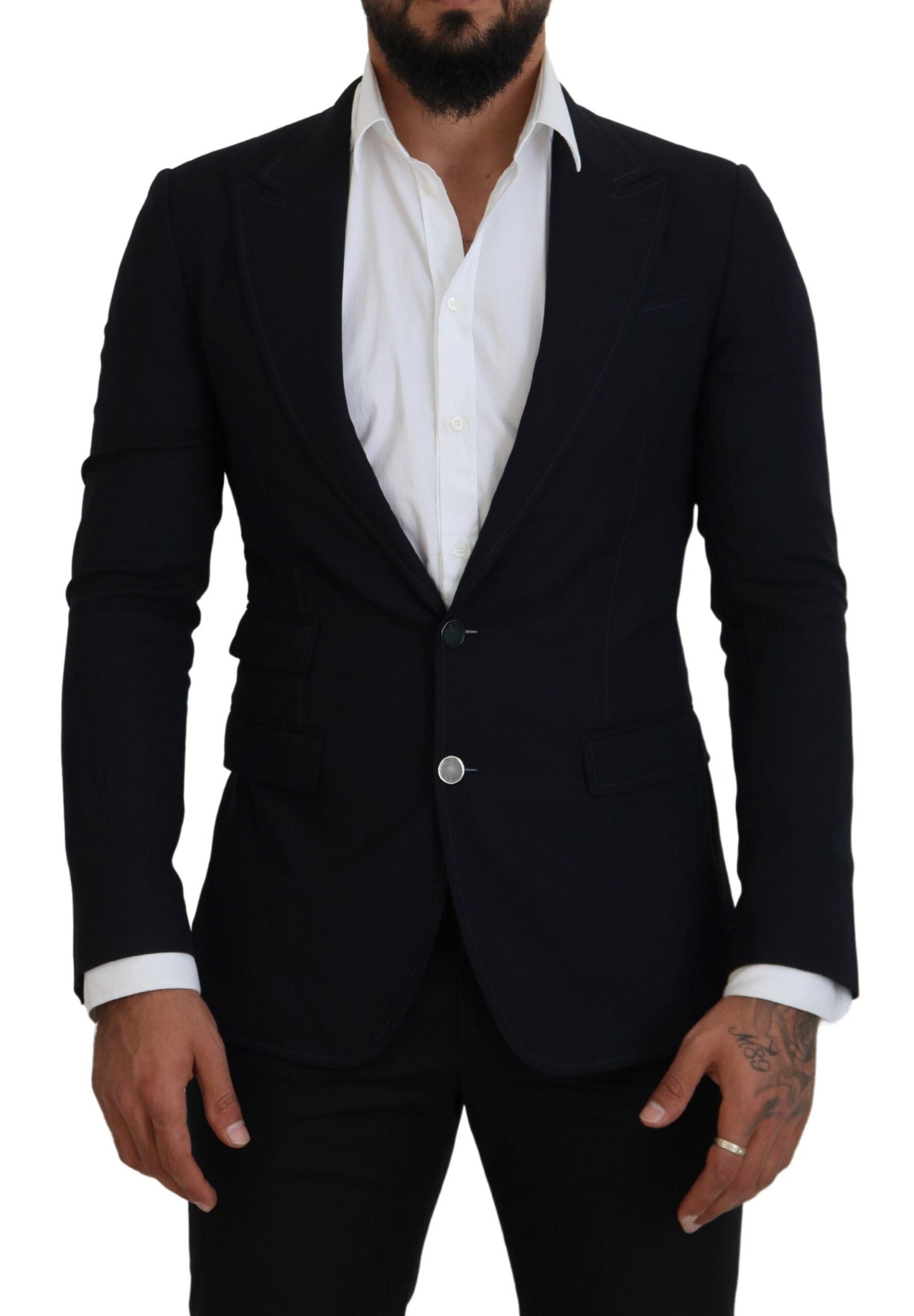 Blazer noir élégant à simple boutonnage Dolce &amp; Gabbana