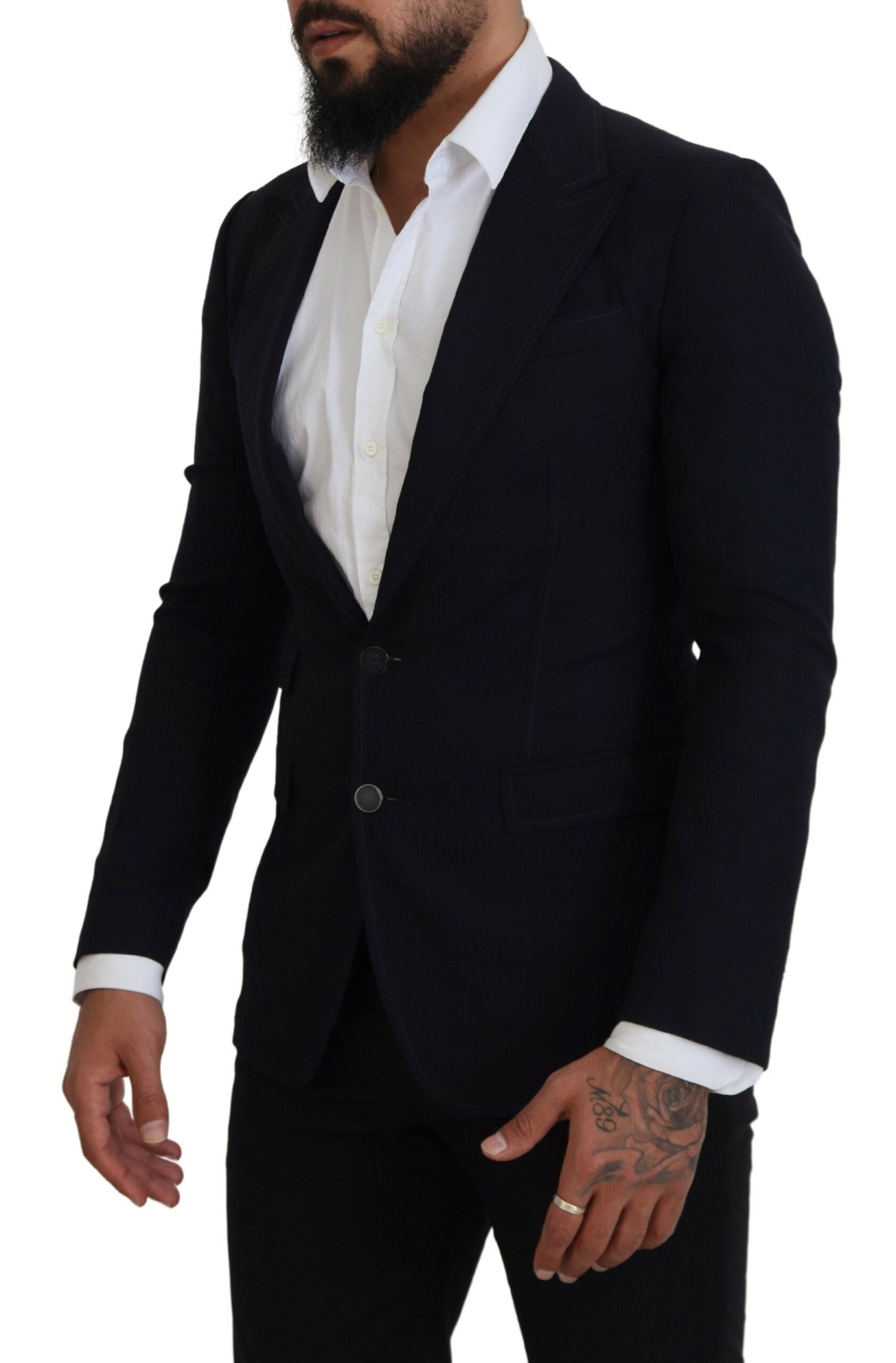 Blazer noir élégant à simple boutonnage Dolce &amp; Gabbana