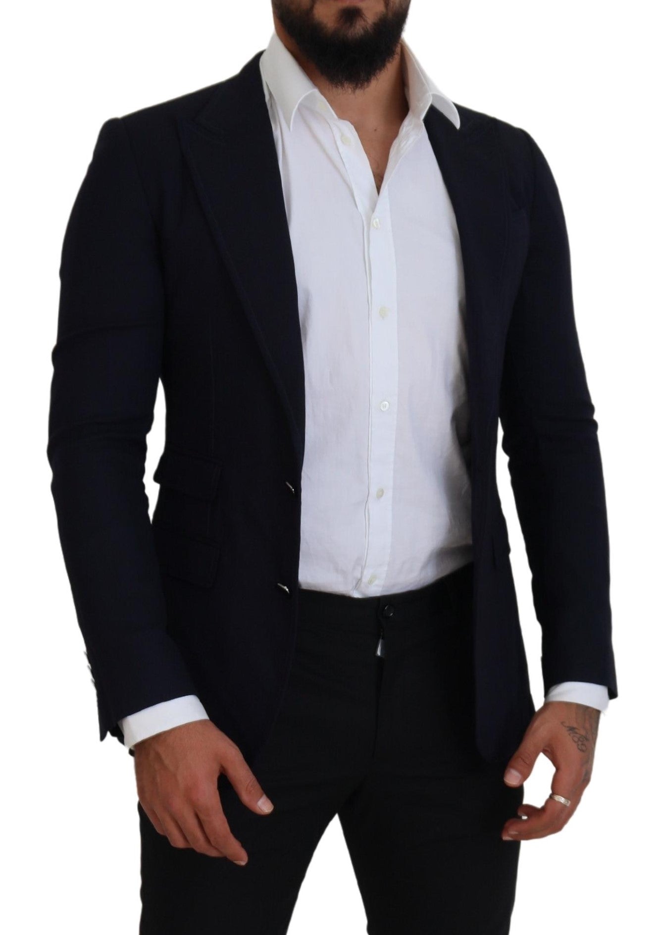Blazer noir élégant à simple boutonnage Dolce &amp; Gabbana