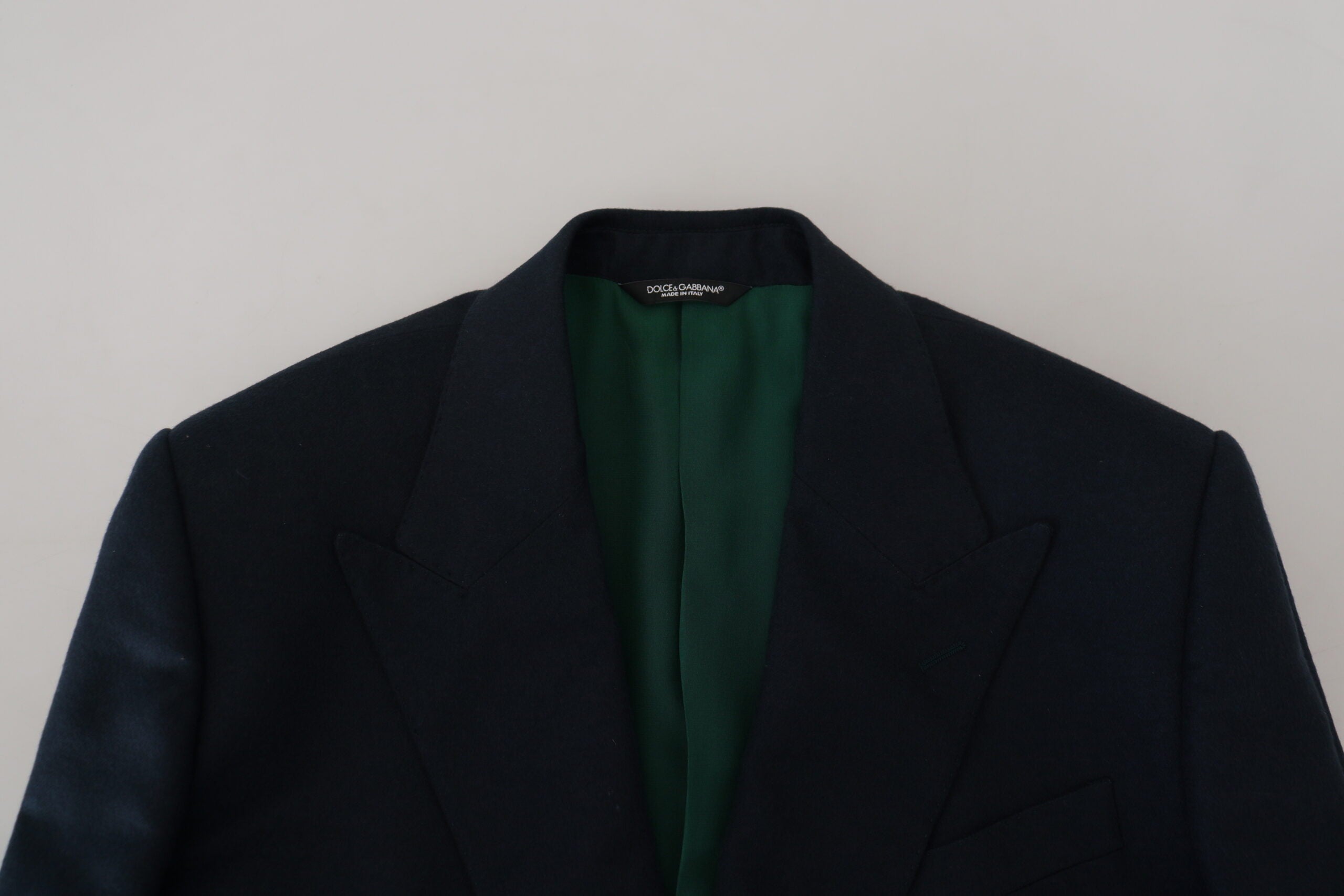 Blazer bleu élégant en mélange cachemire-soie Dolce &amp; Gabbana