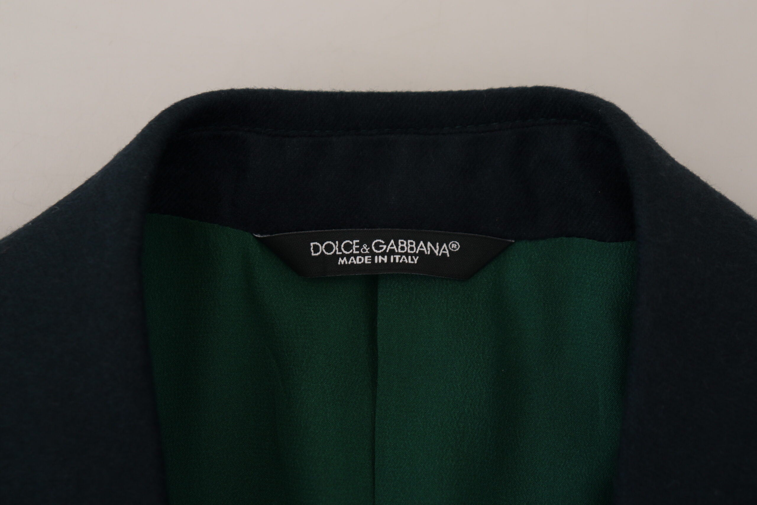 Blazer bleu élégant en mélange cachemire-soie Dolce &amp; Gabbana