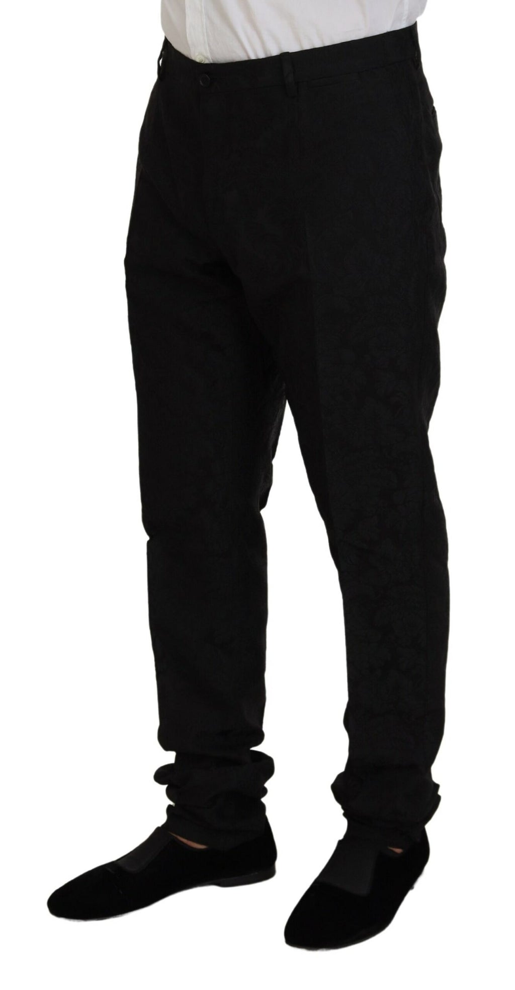 Dolce &amp; Gabbana – Schwarzer Martini-Designeranzug im Slim Fit