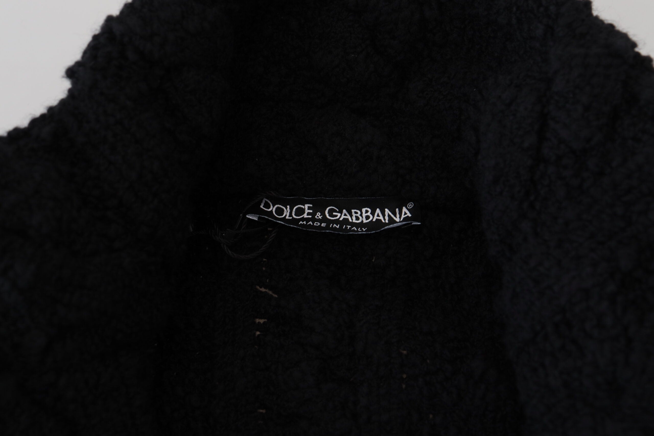 Dolce &amp; Gabbana Elegante schwarze Strickjacke aus Woll-Kaschmir-Mischung