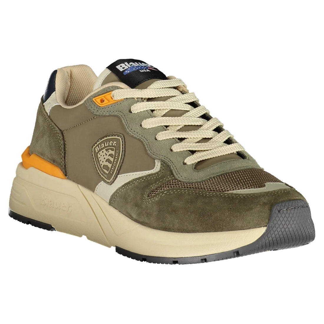 Men’s Green Sports Shoes with Laces