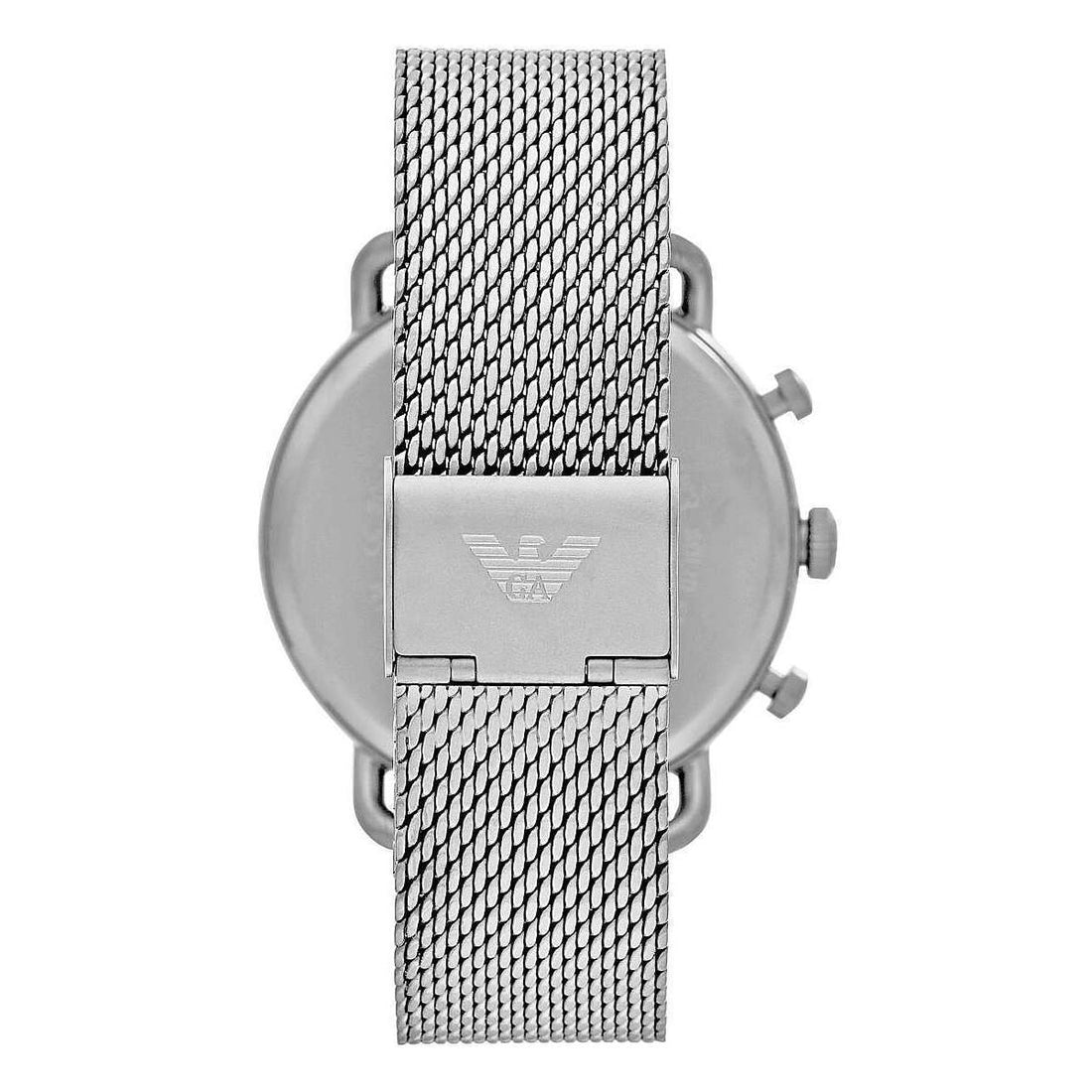 Emporio Armani – Anspruchsvolle Chronographenuhr aus silbernem Stahl
