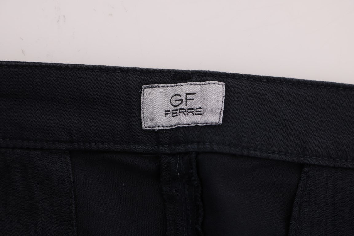 GF Ferre Elegante blaue Stretchhose aus Baumwolle für Herren