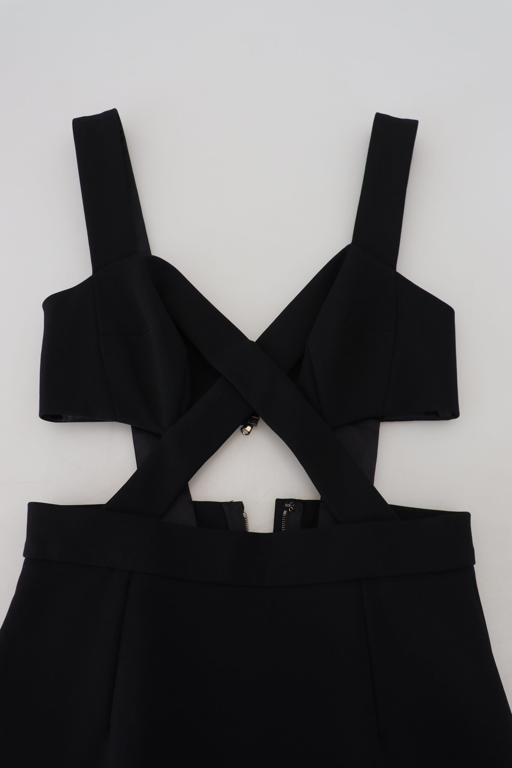 Dolce &amp; Gabbana Elegantes schwarzes Midi-Etuikleid