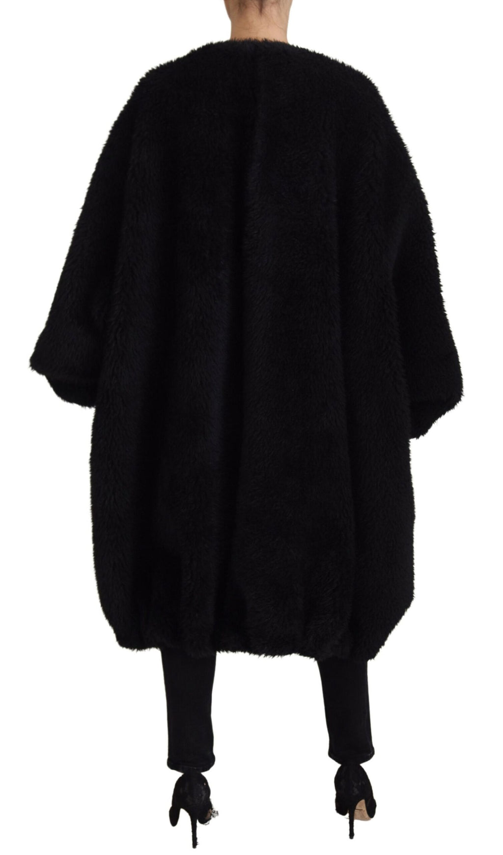 Dolce &amp; Gabbana Élégant manteau en cachemire mélangé noir