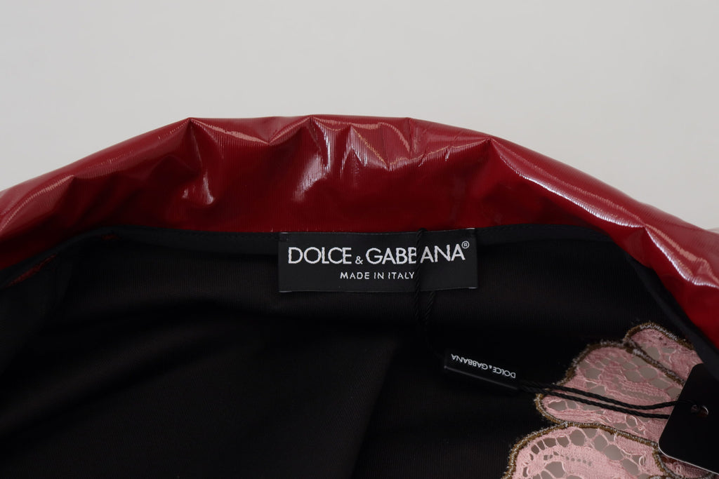 Veste de luxe à fleurs bordeaux Dolce &amp; Gabbana