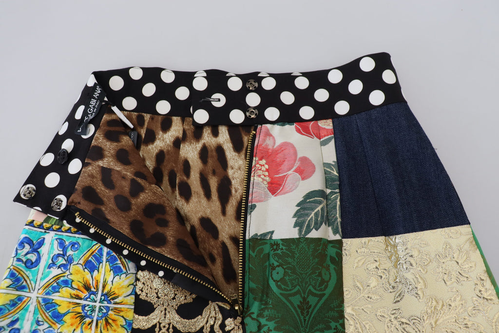 Mini-jupe patchwork multicolore chic Dolce &amp; Gabbana