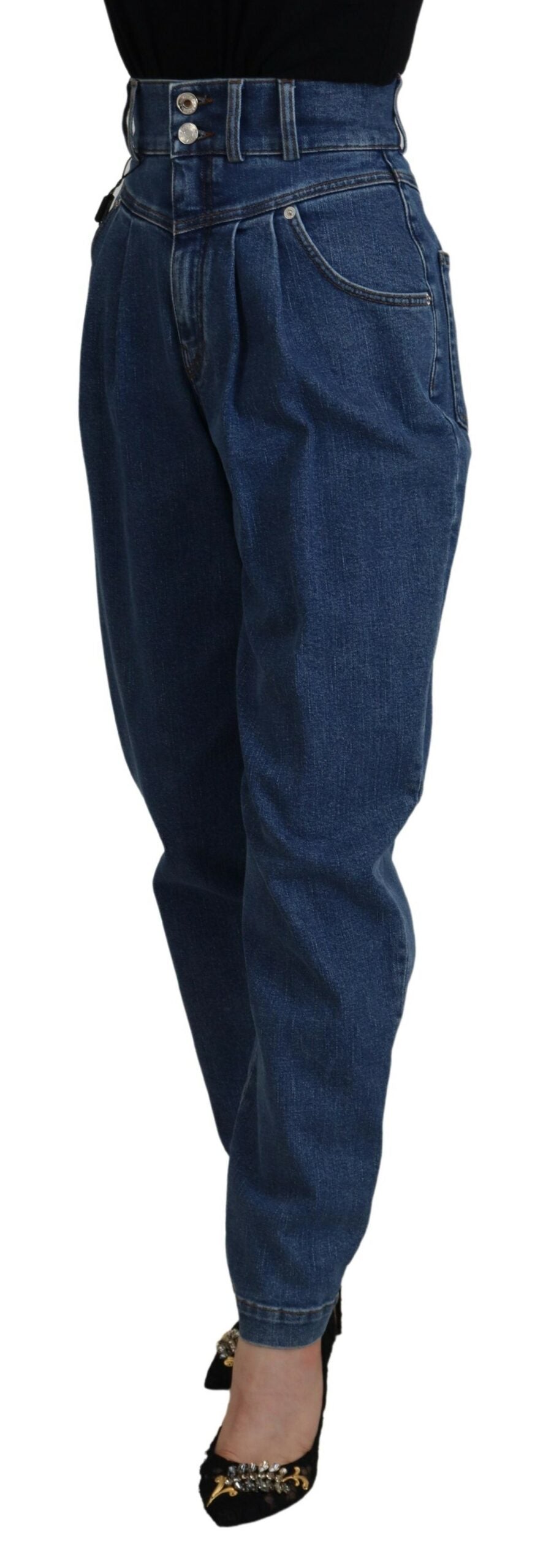 Dolce &amp; Gabbana Elegante Blue Jeans mit hoher Taille