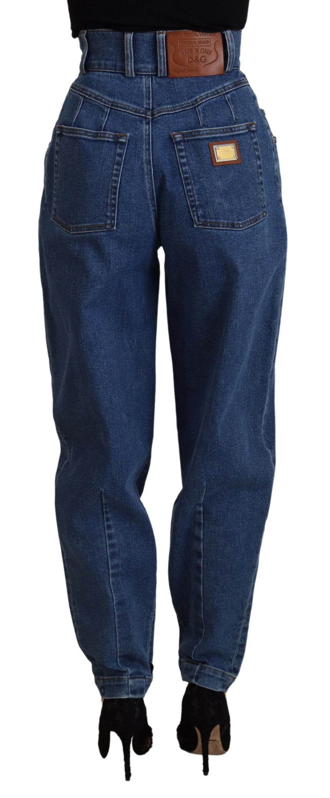 Dolce &amp; Gabbana Elegante Blue Jeans mit hoher Taille