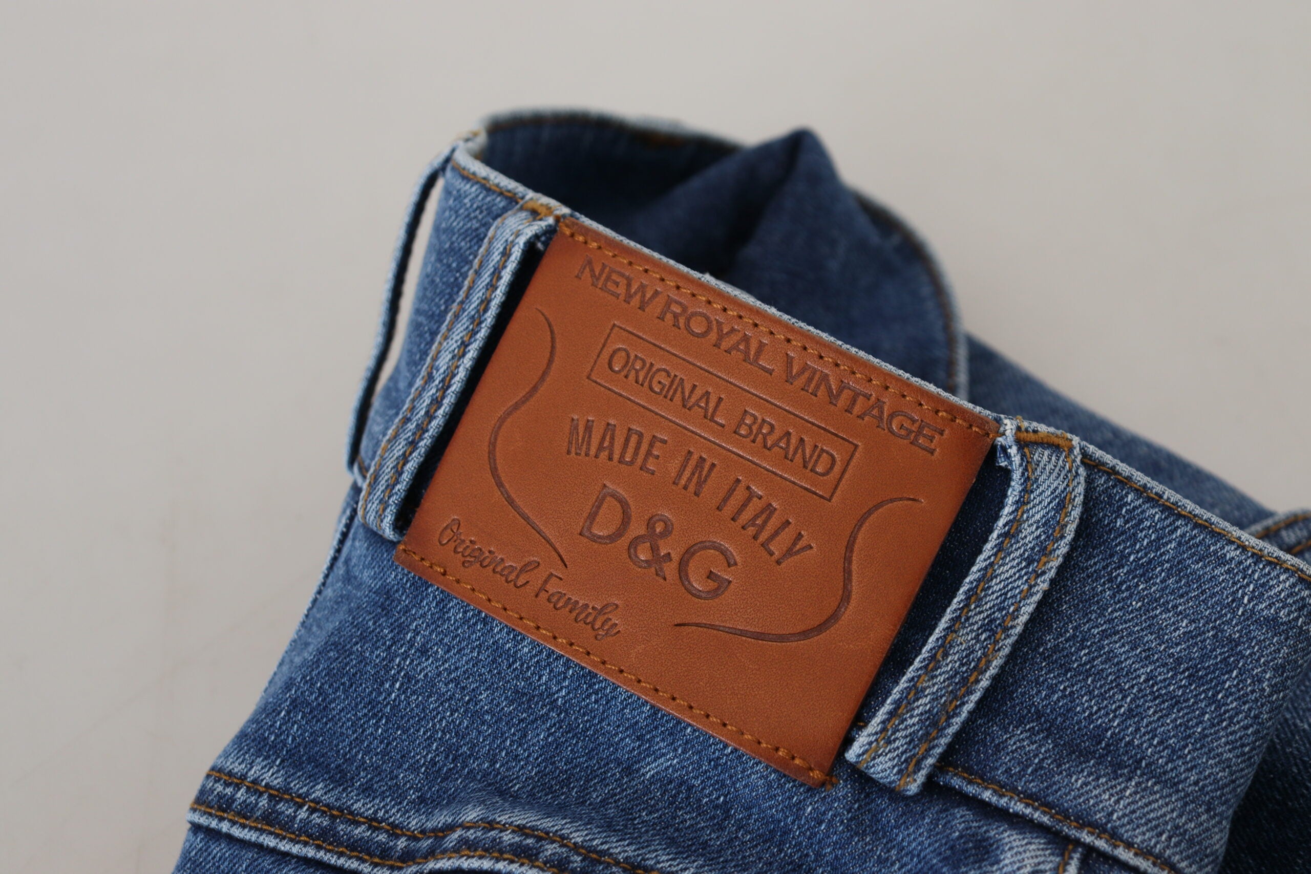 Dolce &amp; Gabbana Elegante Blue Jeans mit hoher Taille