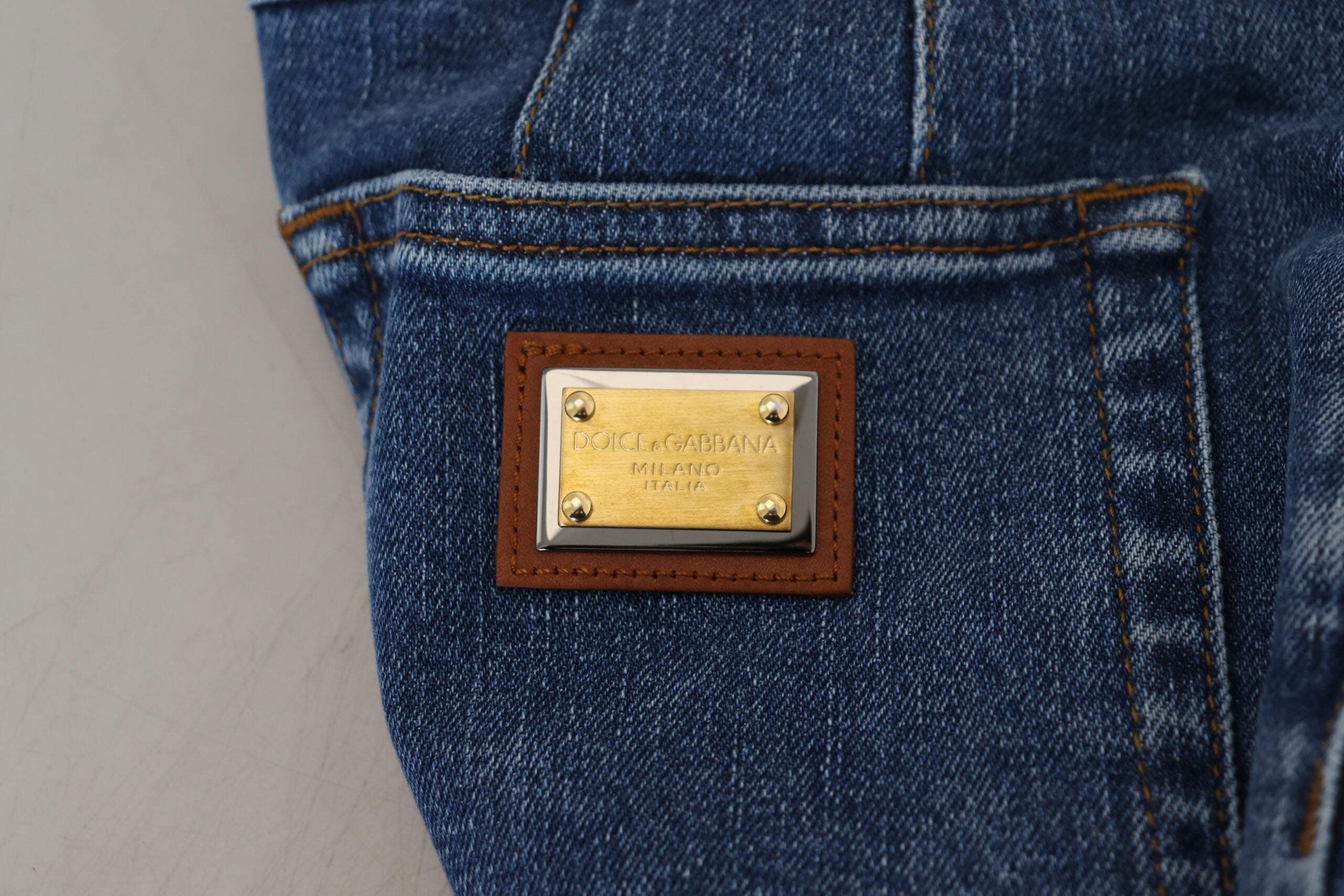 Dolce &amp; Gabbana Elegante Blue Jeans mit hoher Taille