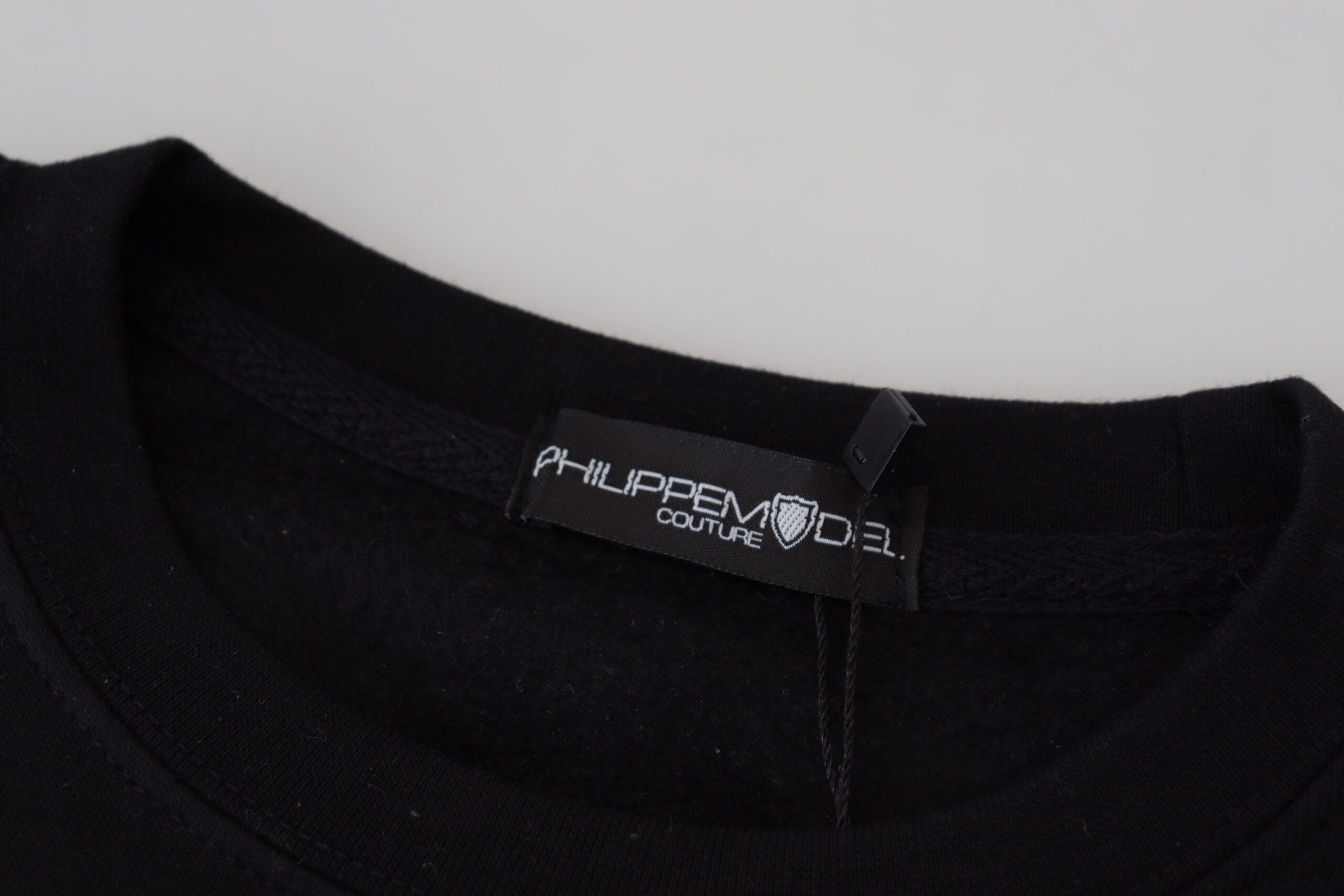 Philippe Model Schicker schwarzer bedruckter Baumwollpullover