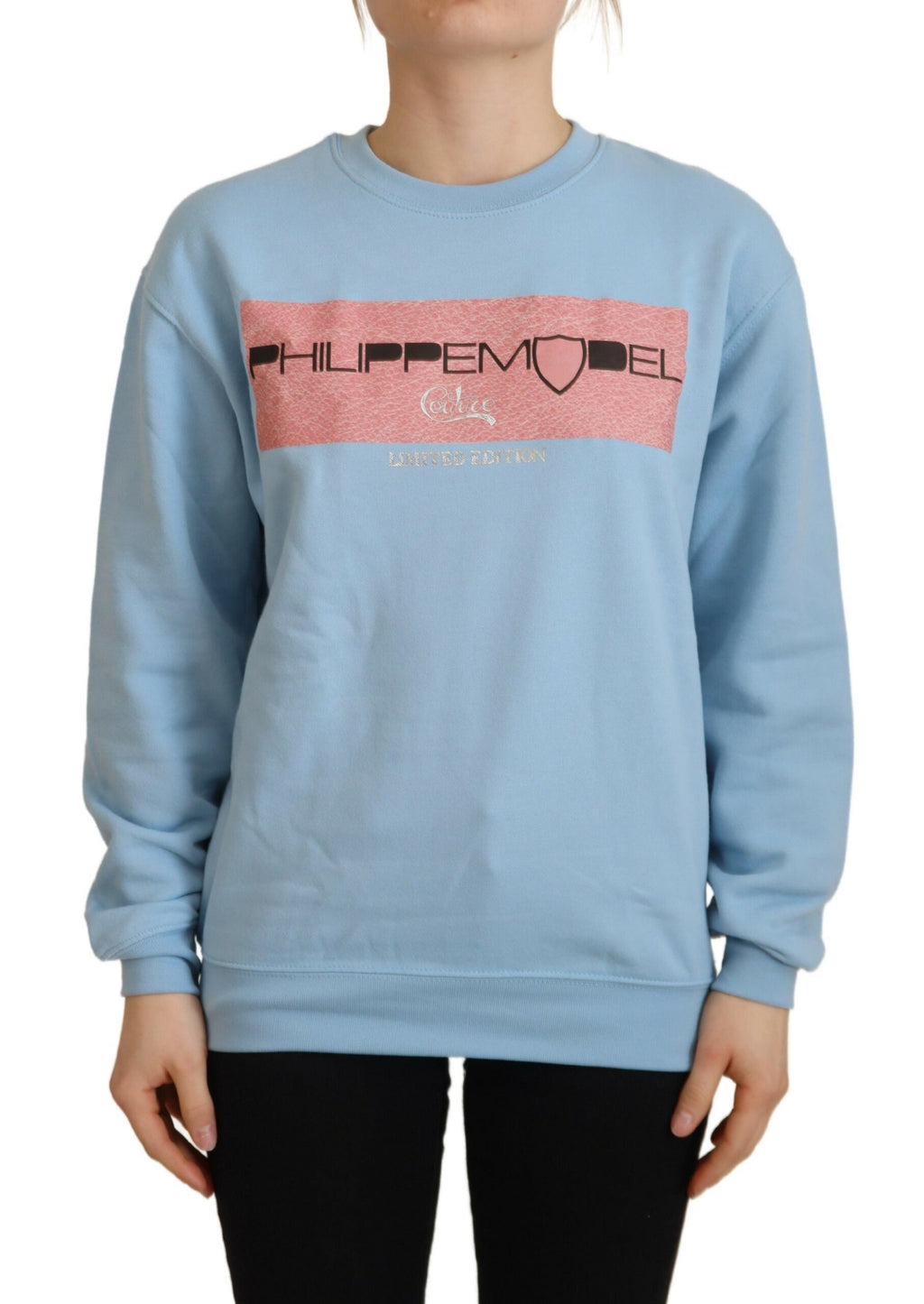 Philippe Model Eleganter hellblauer Langarmpullover