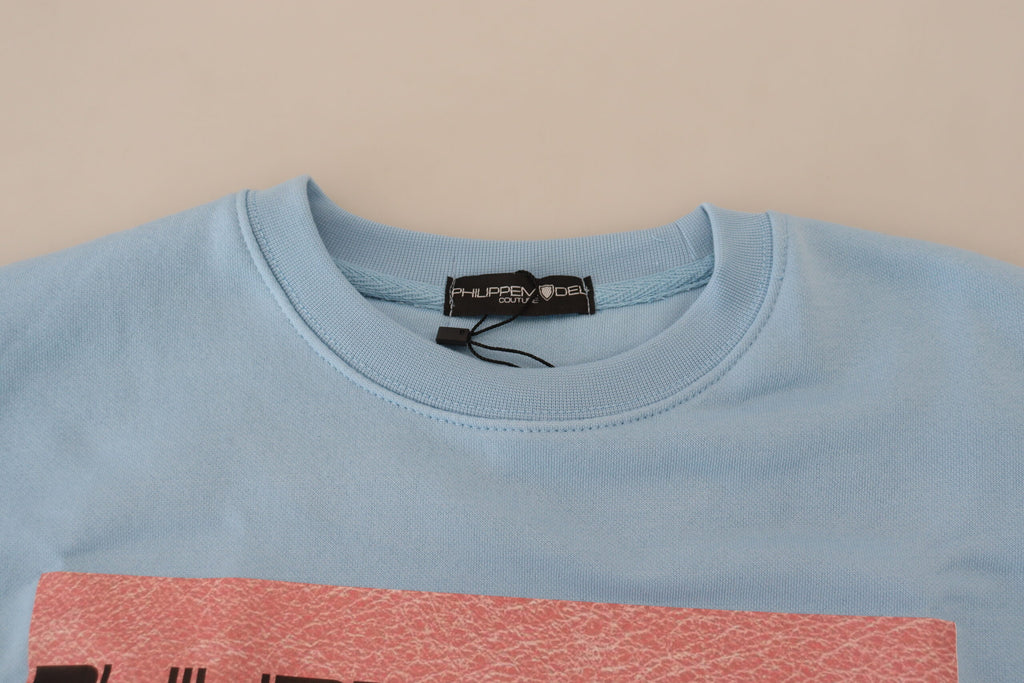 Philippe Model Eleganter hellblauer Langarmpullover