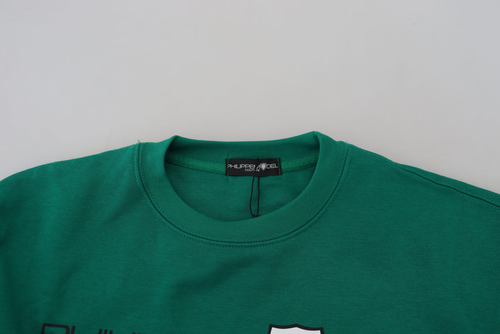Philippe Model – Schicker, grün bedruckter Langarmpullover