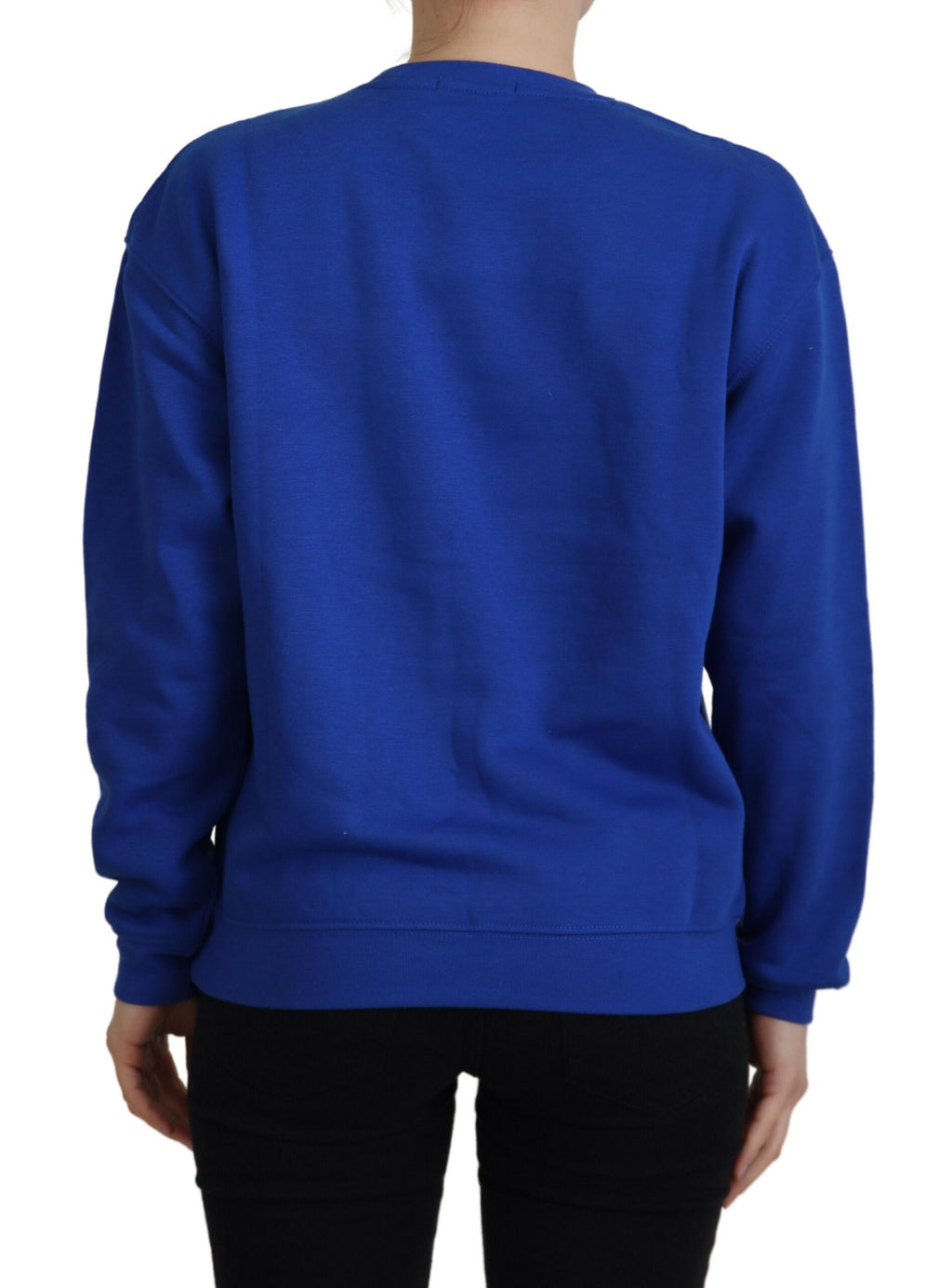 Philippe Model Chic Blau bedruckter Langarmpullover