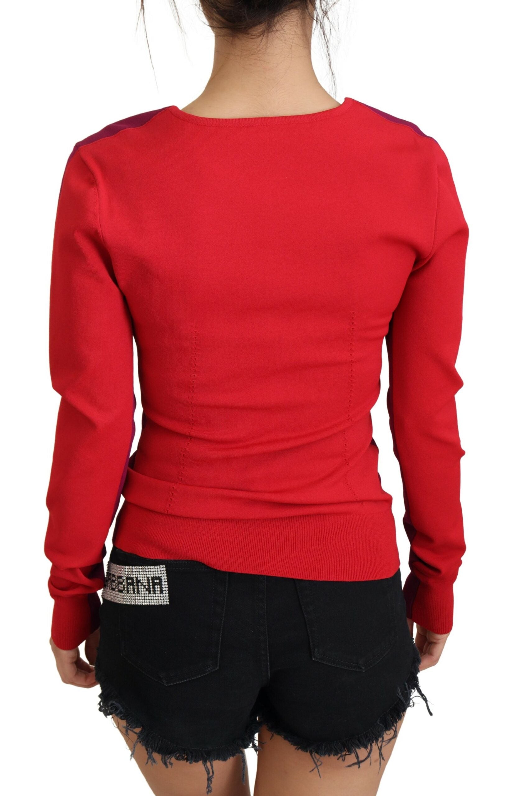 Dolce &amp; Gabbana Mehrfarbiger Pullover mit quadratischem Ausschnitt