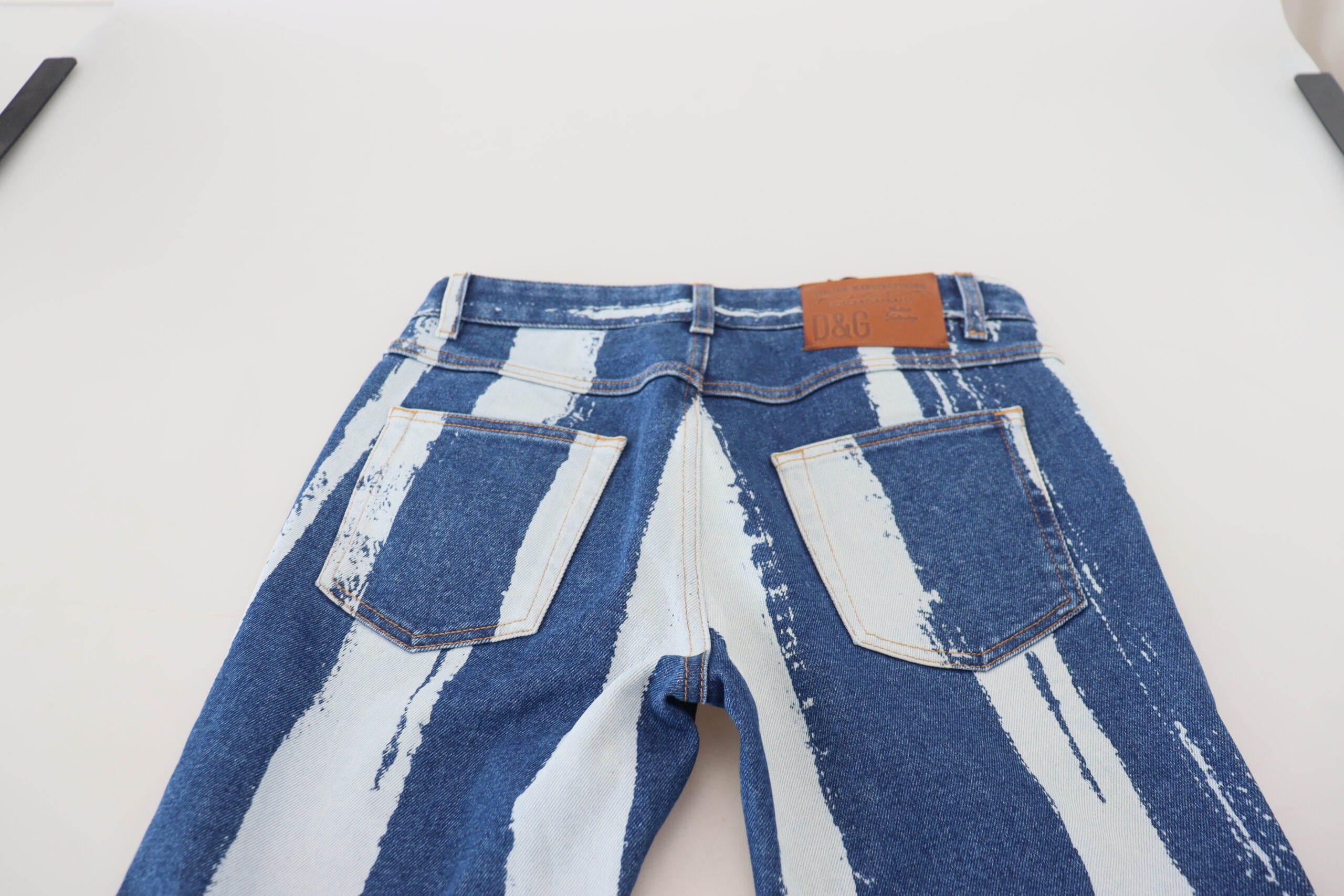 Dolce &amp; Gabbana – Elegante, gestreifte Slim-Fit-Jeans aus Italien