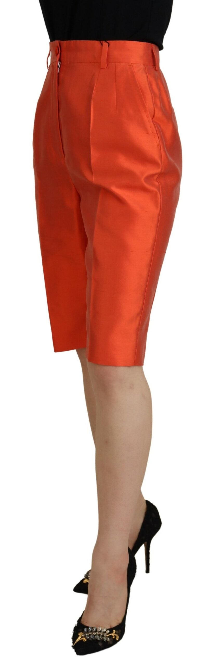Dolce &amp; Gabbana Elegante High-Waist-Crop-Hose aus Seide