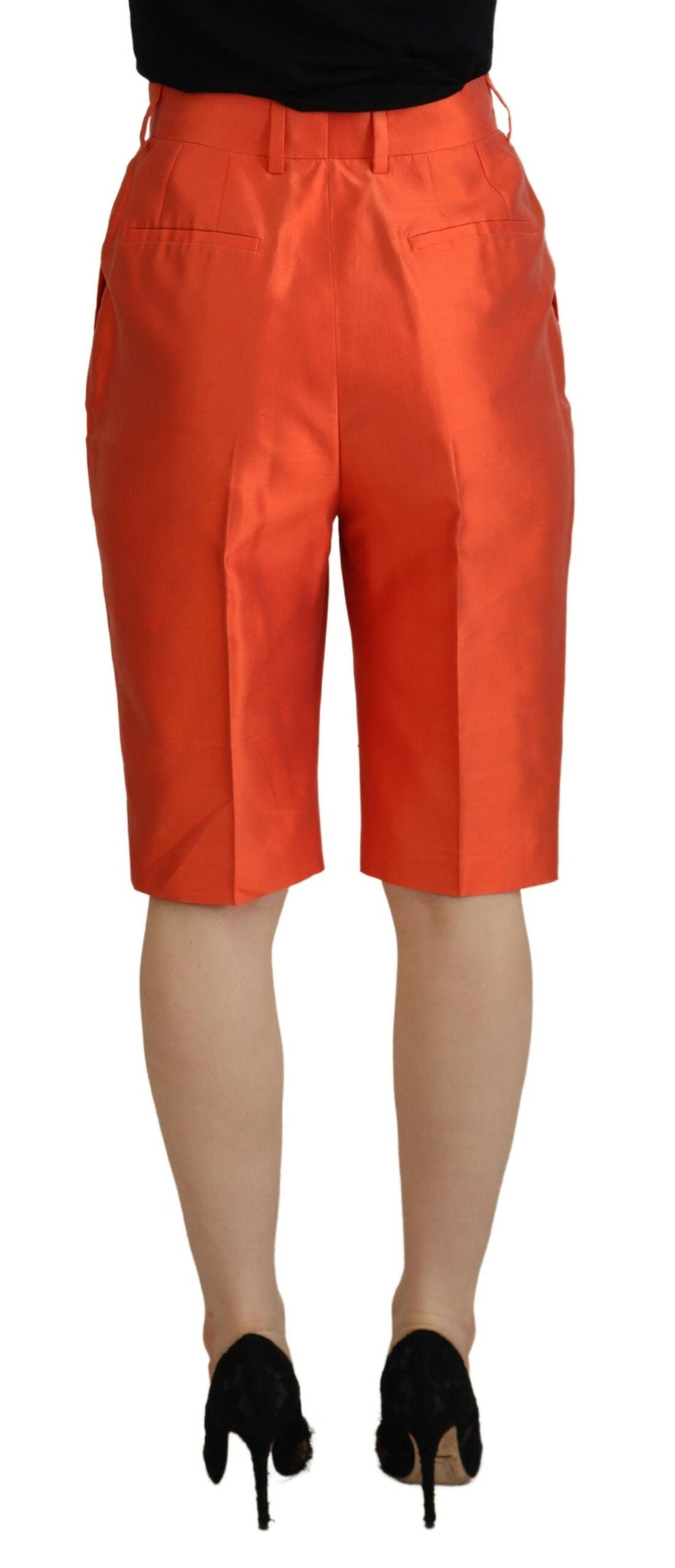 Dolce &amp; Gabbana Elegante High-Waist-Crop-Hose aus Seide