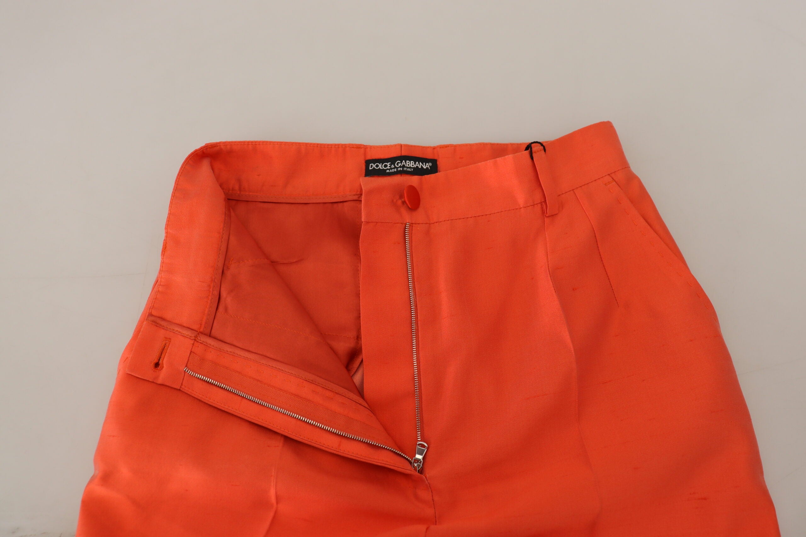 Dolce &amp; Gabbana Elegante High-Waist-Crop-Hose aus Seide