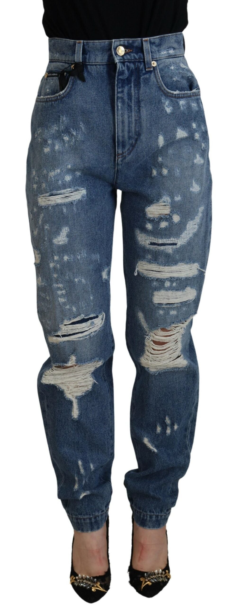 Dolce &amp; Gabbana Elegante Skinny Jeans mit hoher Taille