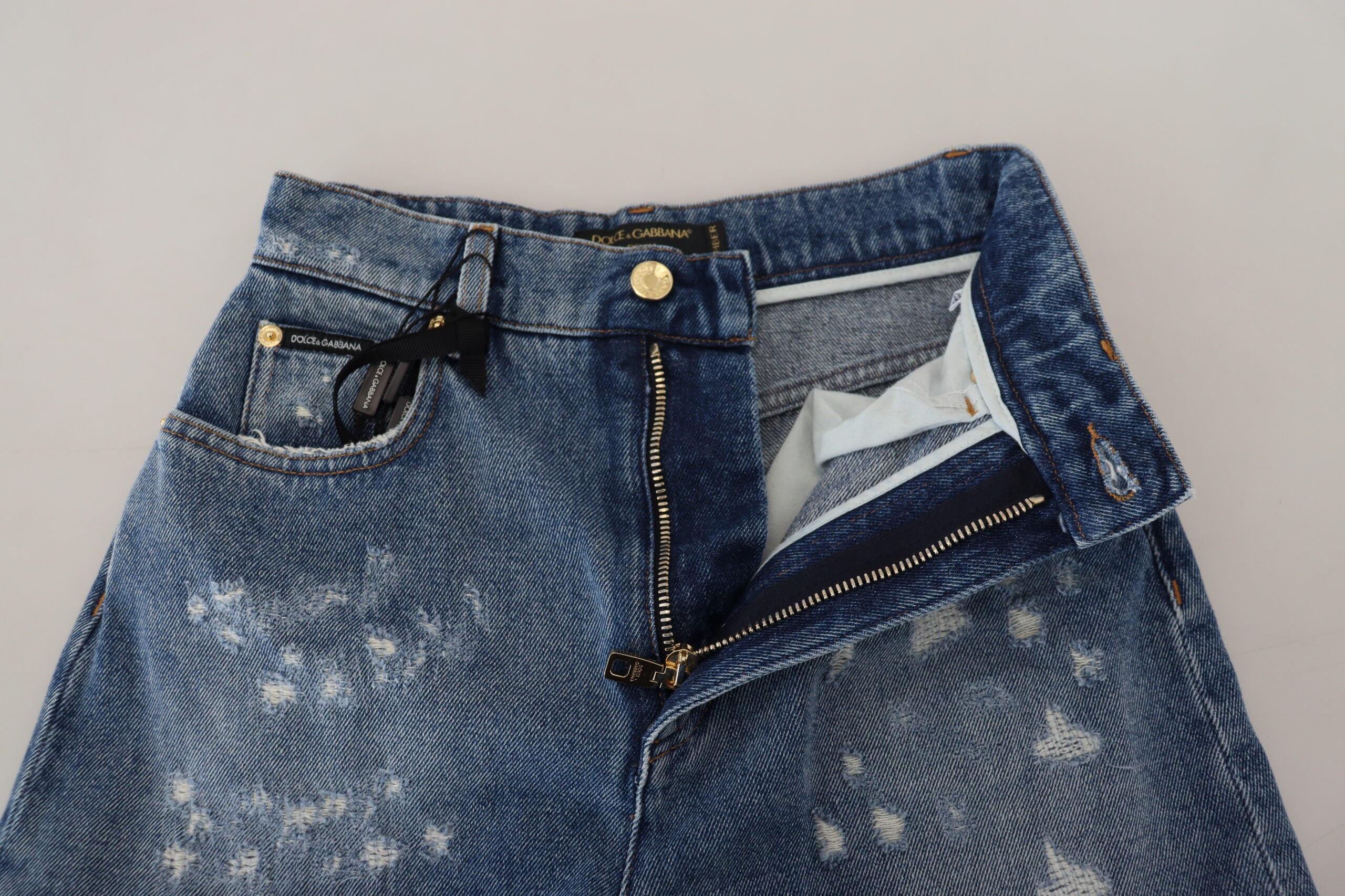 Dolce &amp; Gabbana Elegante Skinny Jeans mit hoher Taille