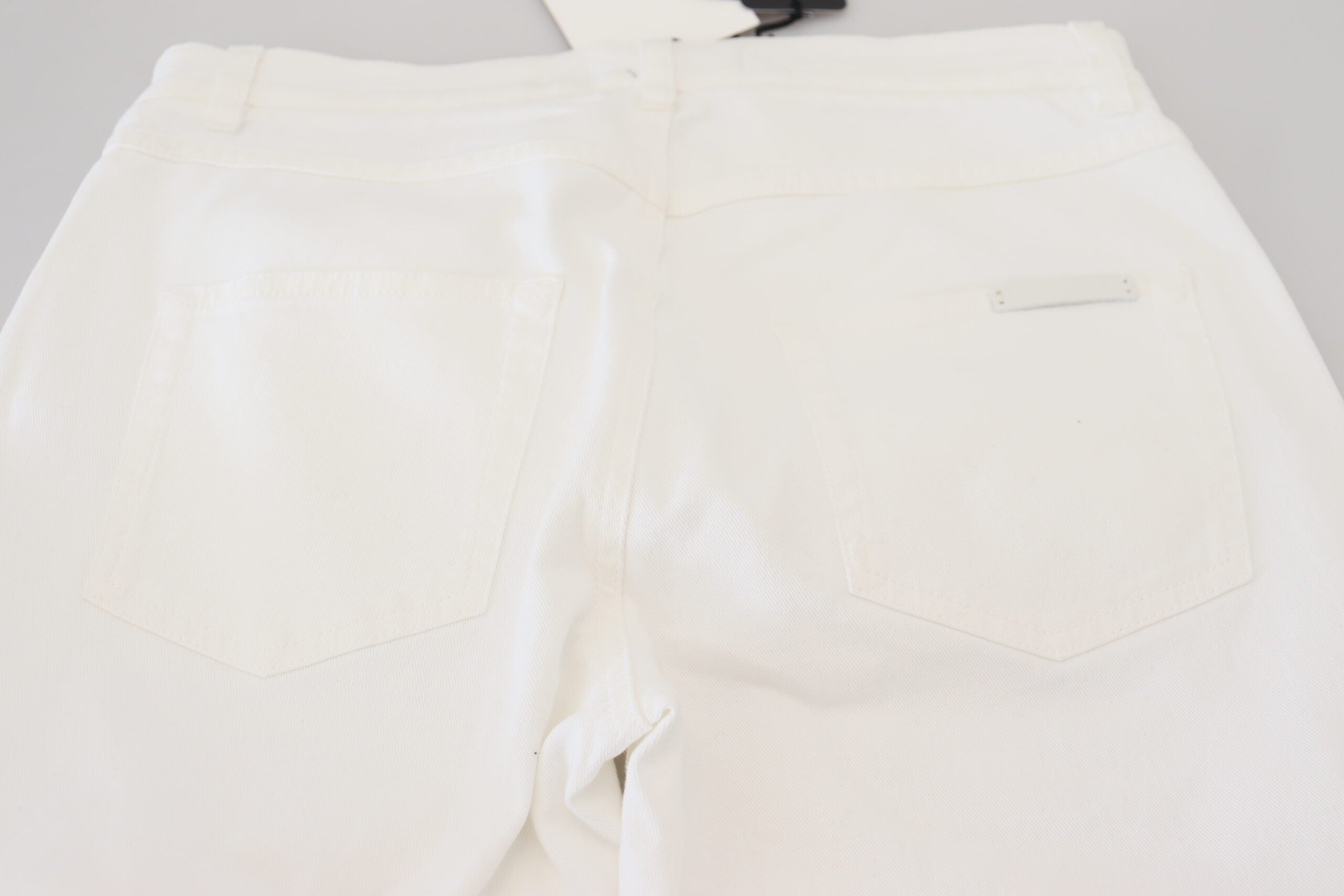 Dolce &amp; Gabbana Elegante weiße Skinny Jeans mit mittlerer Taille