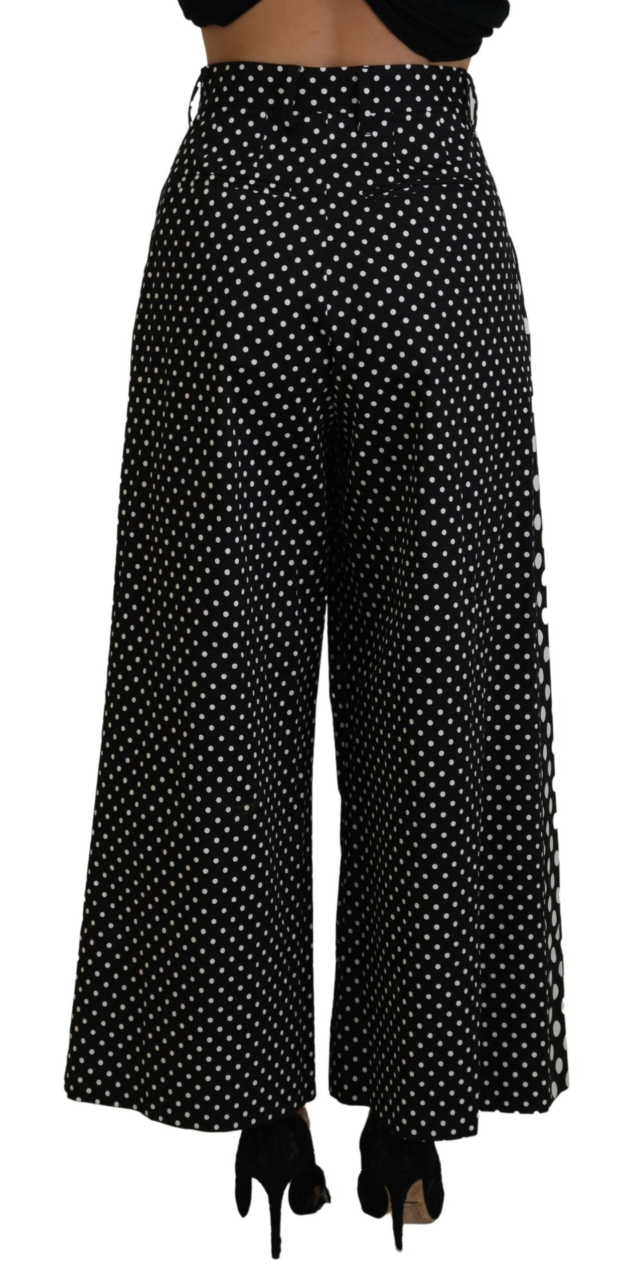 Pantalon élégant à pois taille haute Dolce &amp; Gabbana