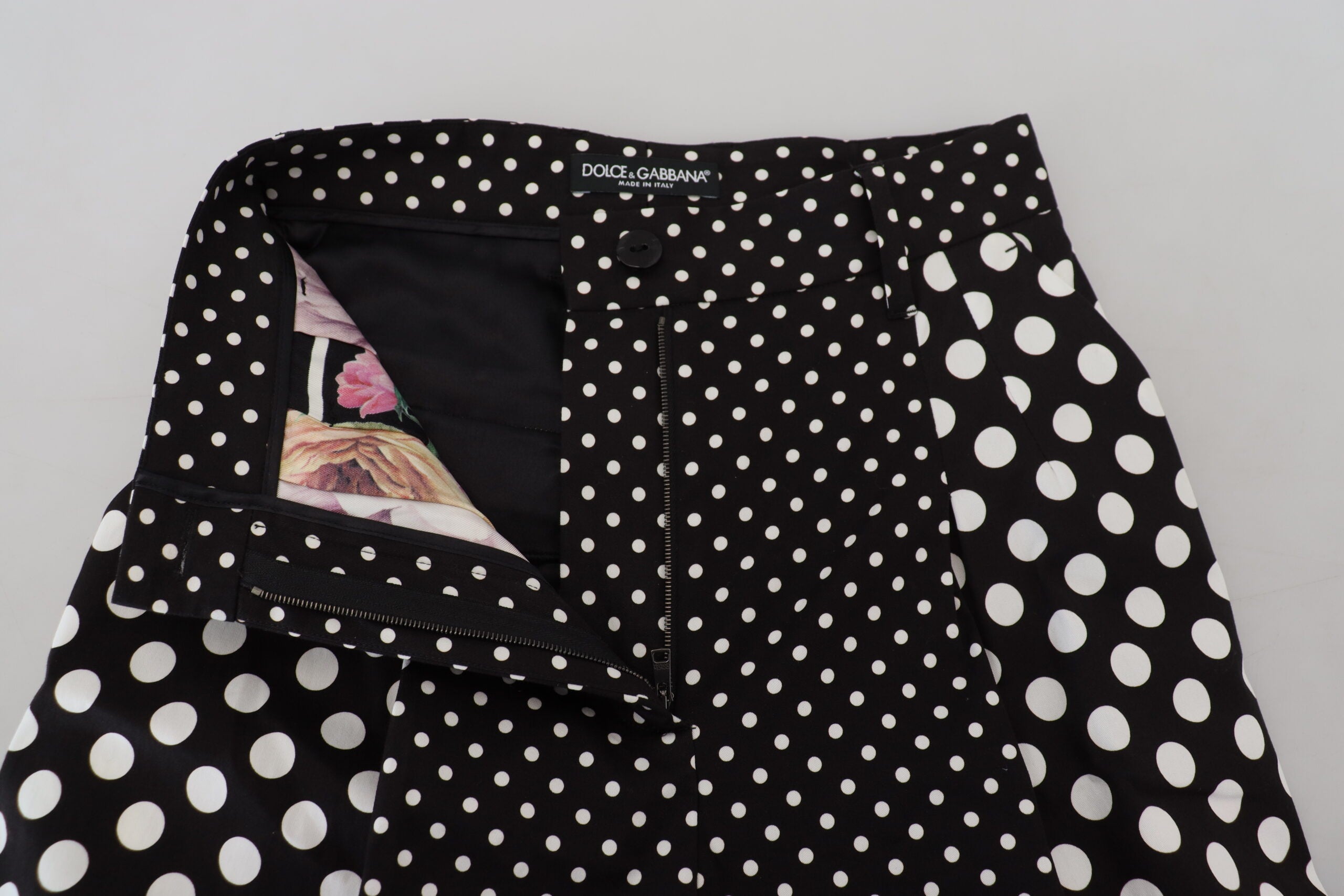 Pantalon élégant à pois taille haute Dolce &amp; Gabbana
