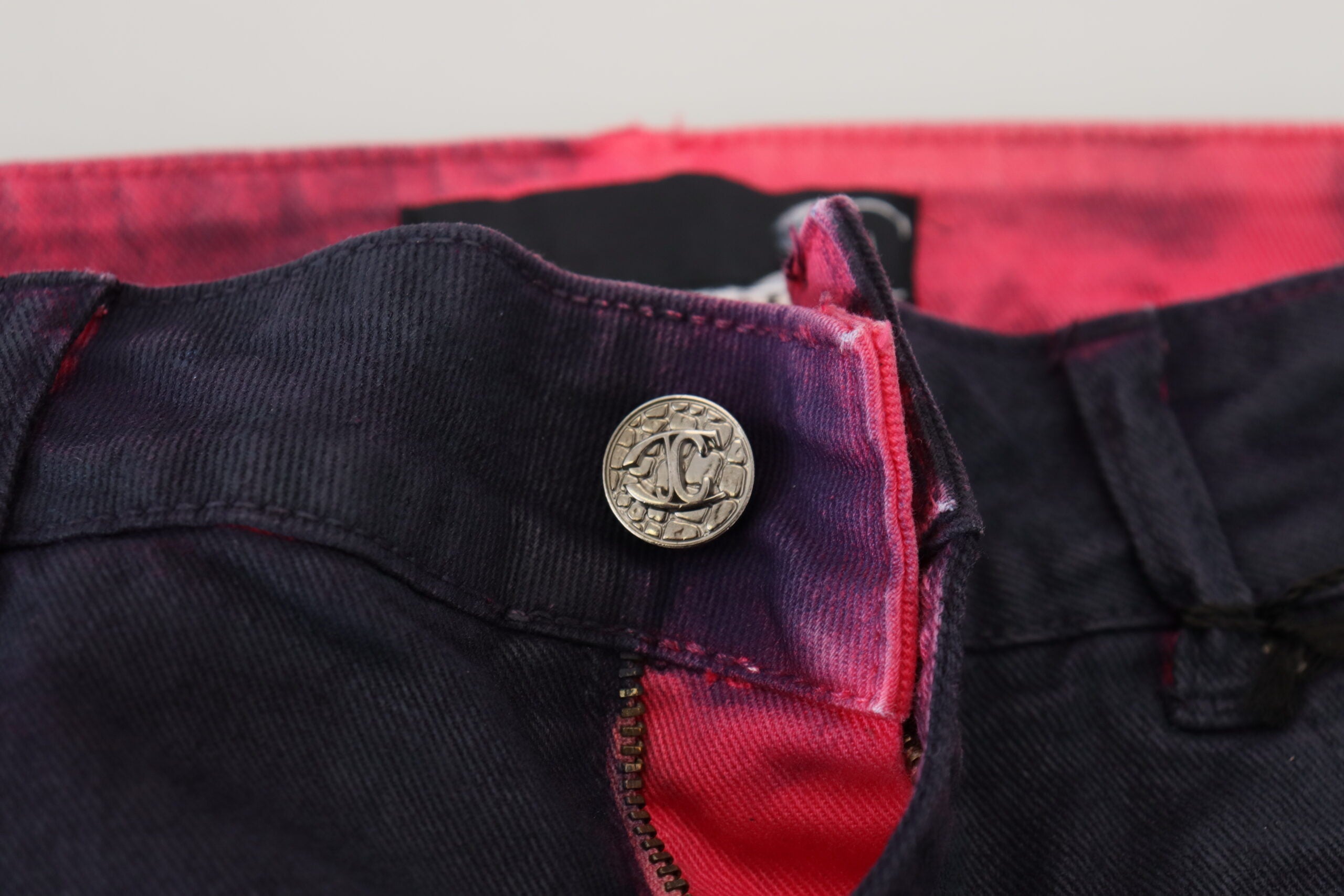 Just Cavalli – Elegante schwarze Jeanshose mit niedriger Taille
