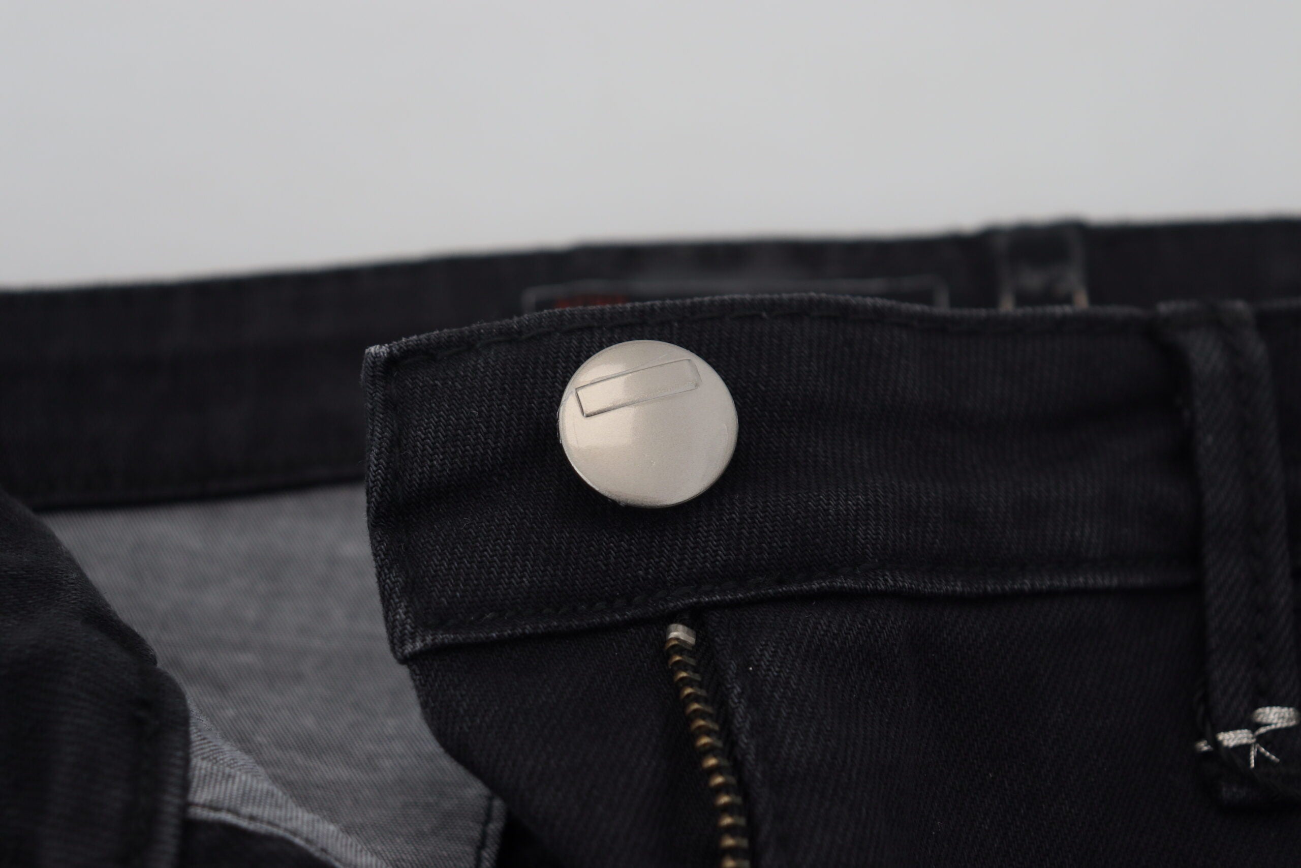 Acht Sleek – Schwarze, verwaschene Skinny-Jeans mit niedriger Taille