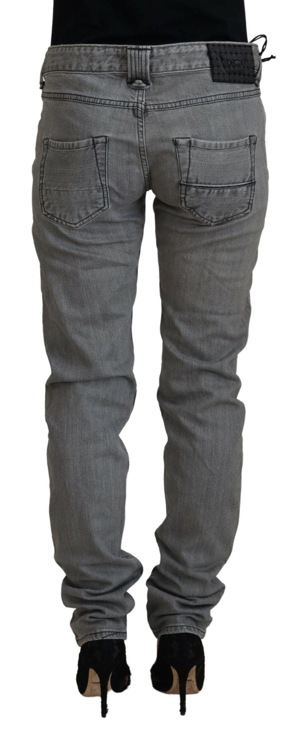 Care Label Chic Skinny Jeans in Grau mit niedriger Taille