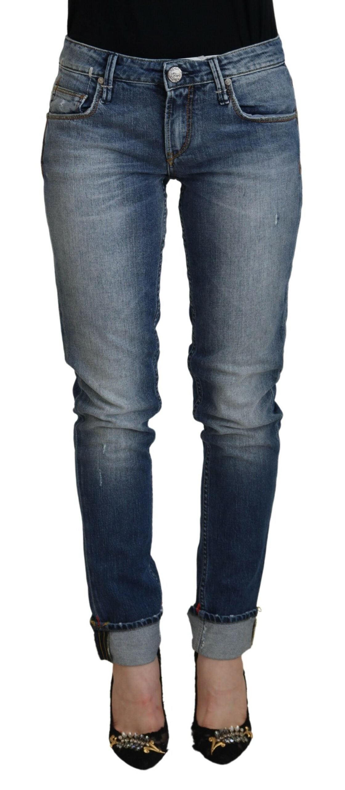 Acht Sleek Skinny Jeans mit niedriger Taille