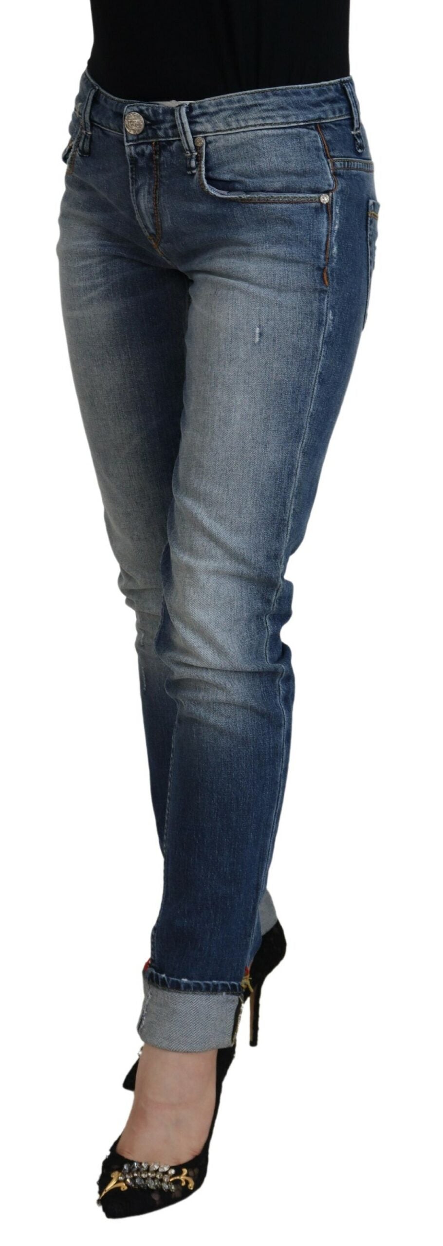 Acht Sleek Skinny Jeans mit niedriger Taille