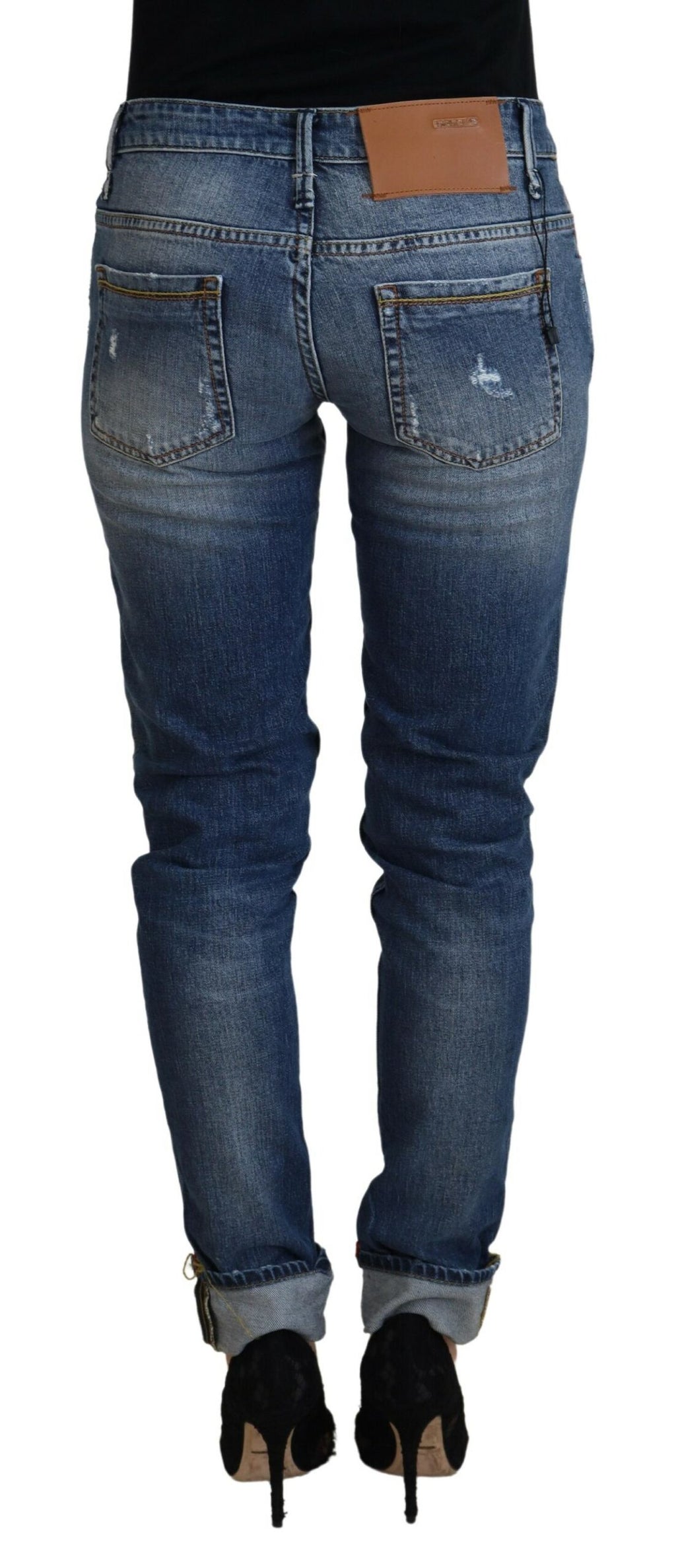 Acht Sleek Skinny Jeans mit niedriger Taille