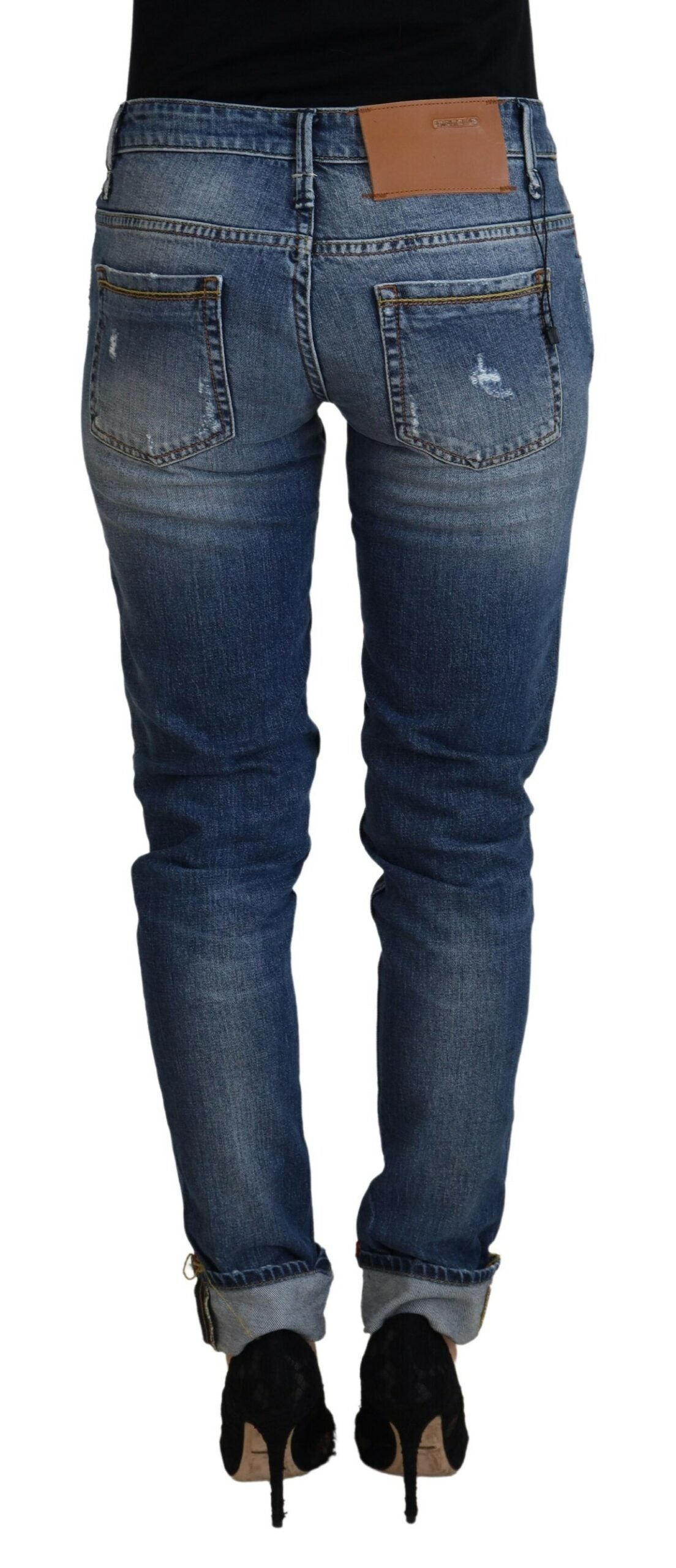 Acht Sleek Skinny Jeans mit niedriger Taille