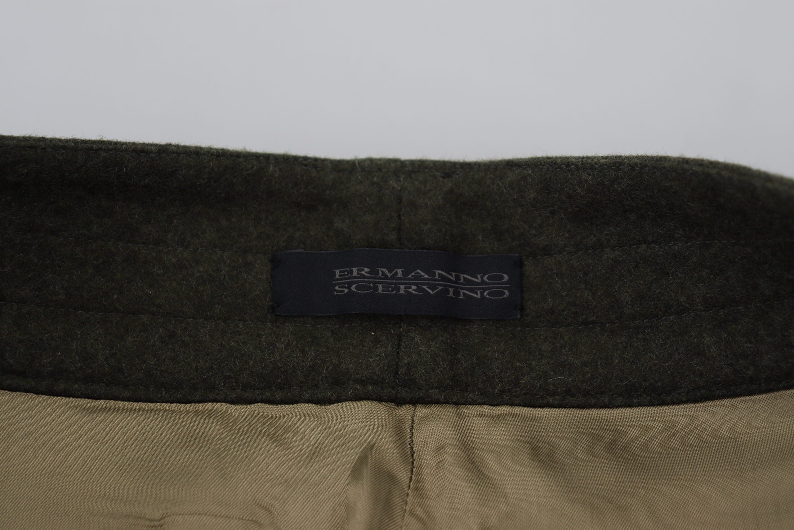 Ermanno Scervino Elegant Tapered Green Wool-Blend Pants for Women