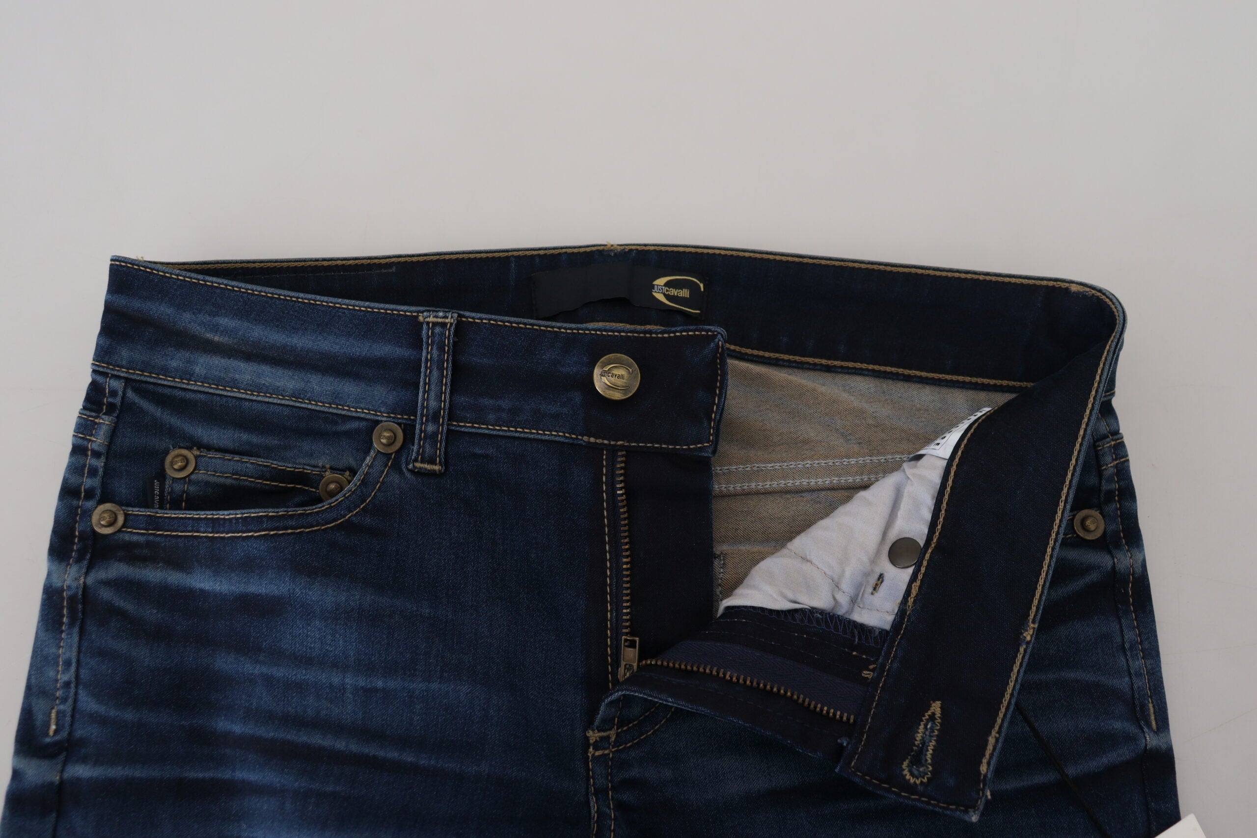 Just Cavalli – Schicke Jeanshose mit niedriger Taille in Blau