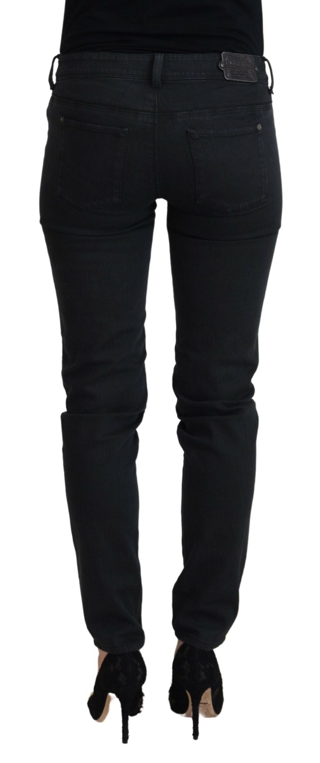 Ermanno Scervino – Schicke schwarze Skinny-Jeans mit niedriger Taille