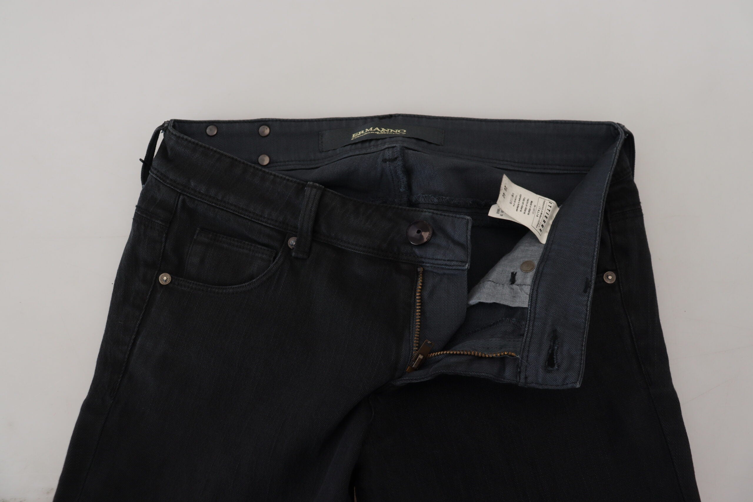 Ermanno Scervino – Schicke schwarze Skinny-Jeans mit niedriger Taille