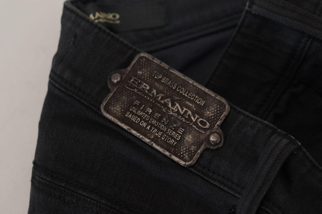 Ermanno Scervino – Schicke schwarze Skinny-Jeans mit niedriger Taille